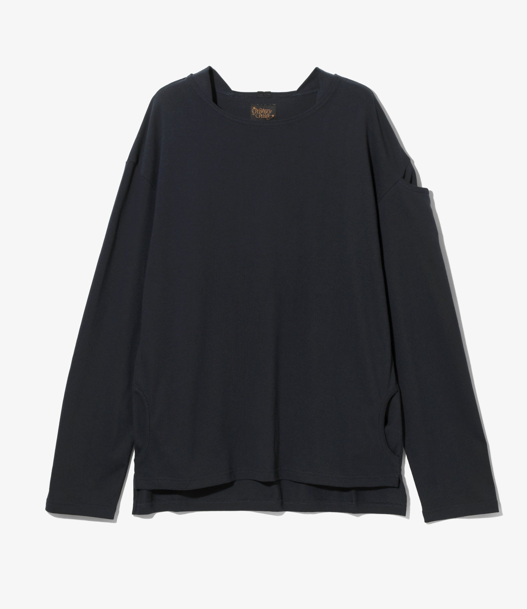 Woburn Walk Fisherman Boat Neck Shirt - Gusset - Navy – Woburn Walk – Nepenthes London