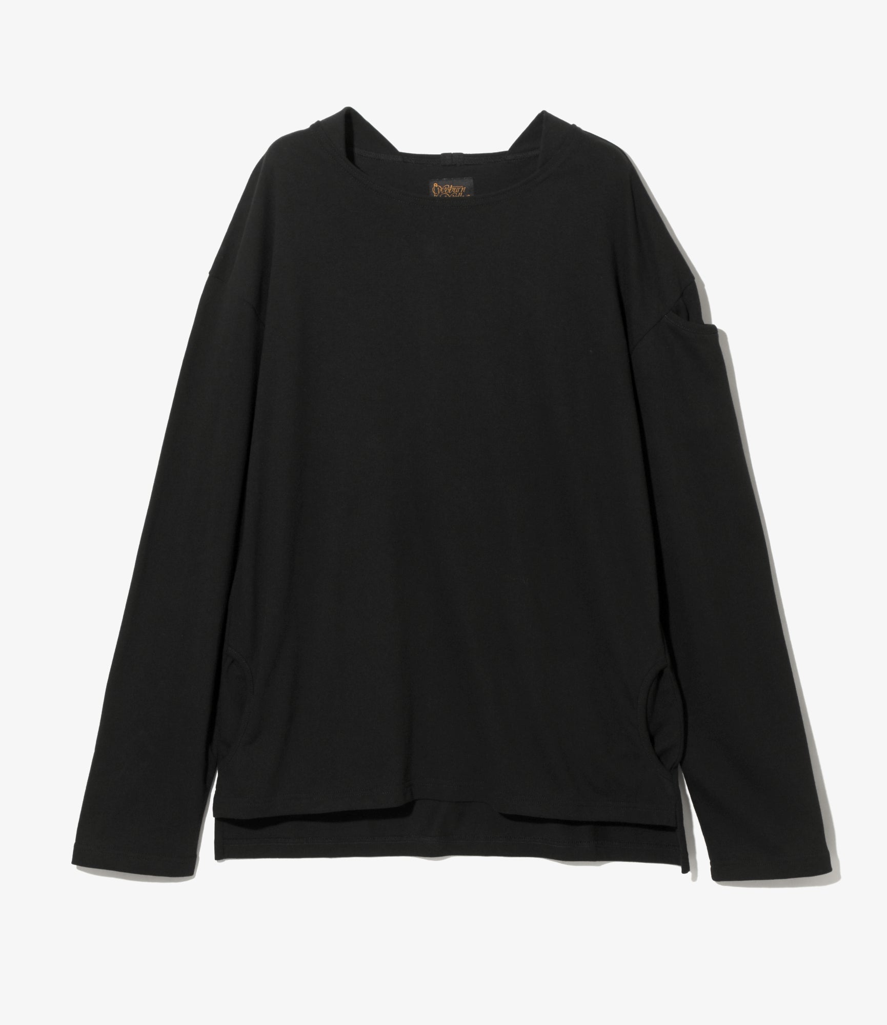 Woburn Walk Fisherman Boat Neck Shirt - Gusset - Black – Woburn Walk – Nepenthes London