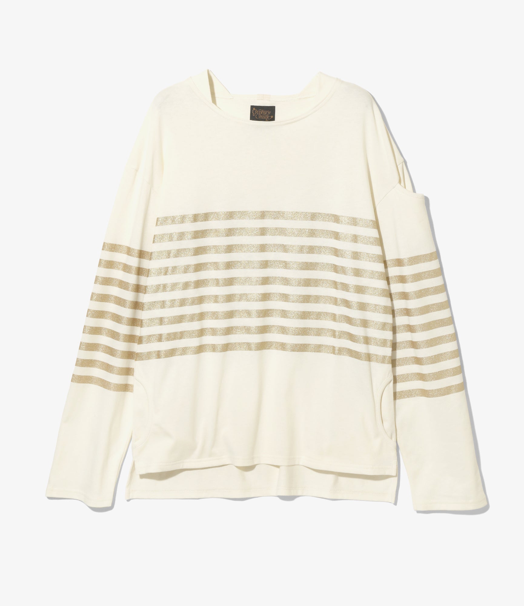 Woburn Walk Fisherman Boat Neck Shirt - Gusset - Off-White/Metallic Stripe – Woburn Walk – Nepenthes London