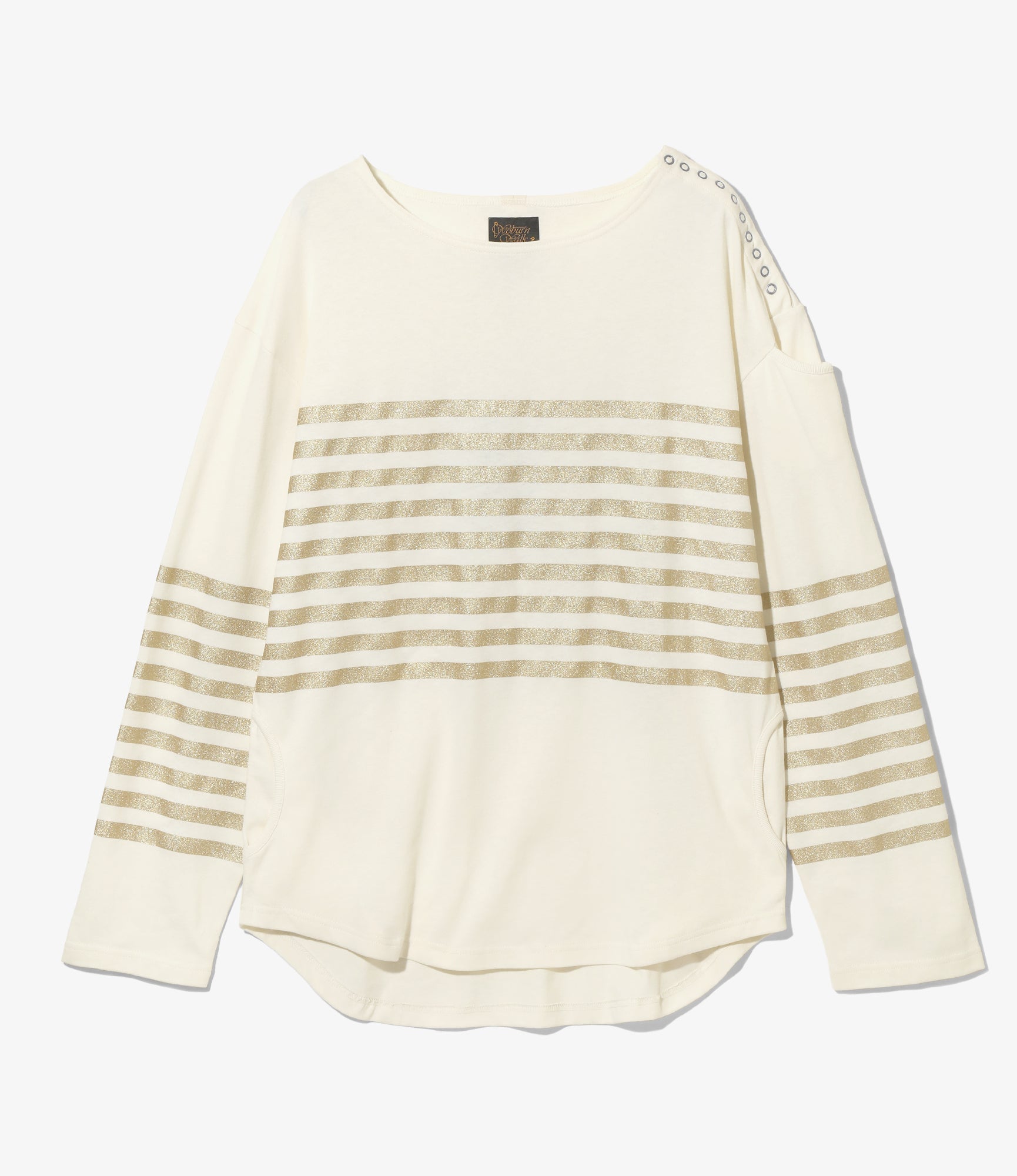 Woburn Walk Fisherman Boat Neck Shirt - Snap Shoulder - Off-White/Stripe – Woburn Walk – Nepenthes London