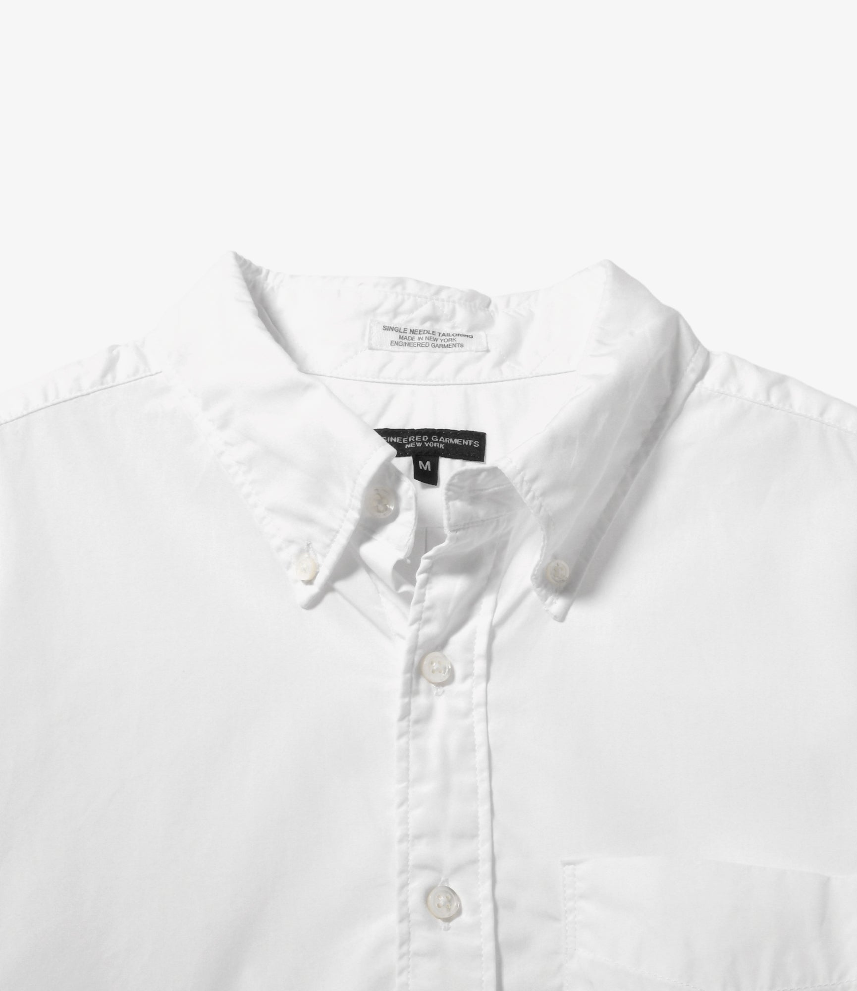 19th Century Button Down Shirt – White Broadcloth
