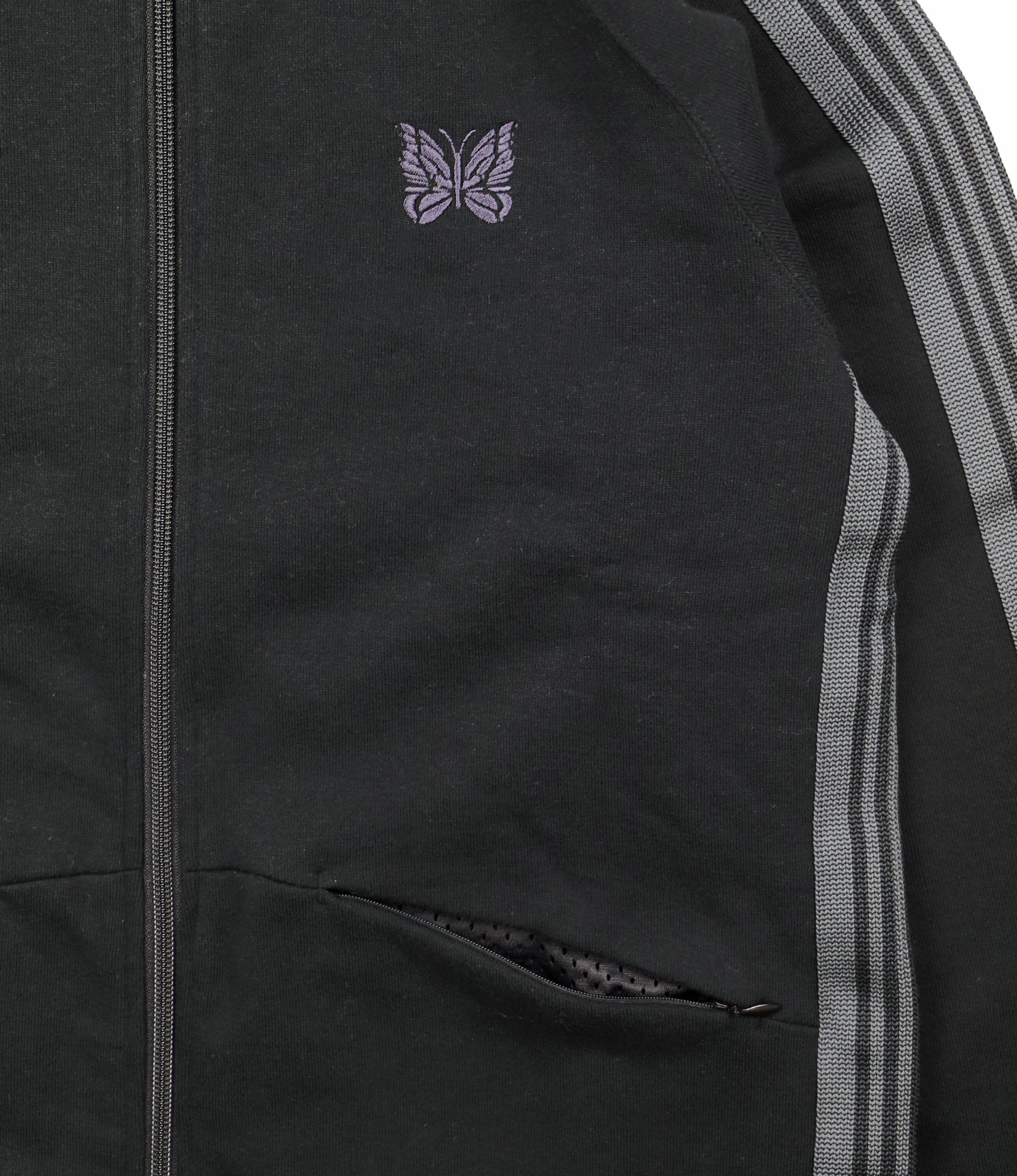 Needles x Nepenthes London Special - W.U. Track Jacket - Cotton Fleece / Braiding - Black – Needles – Nepenthes London