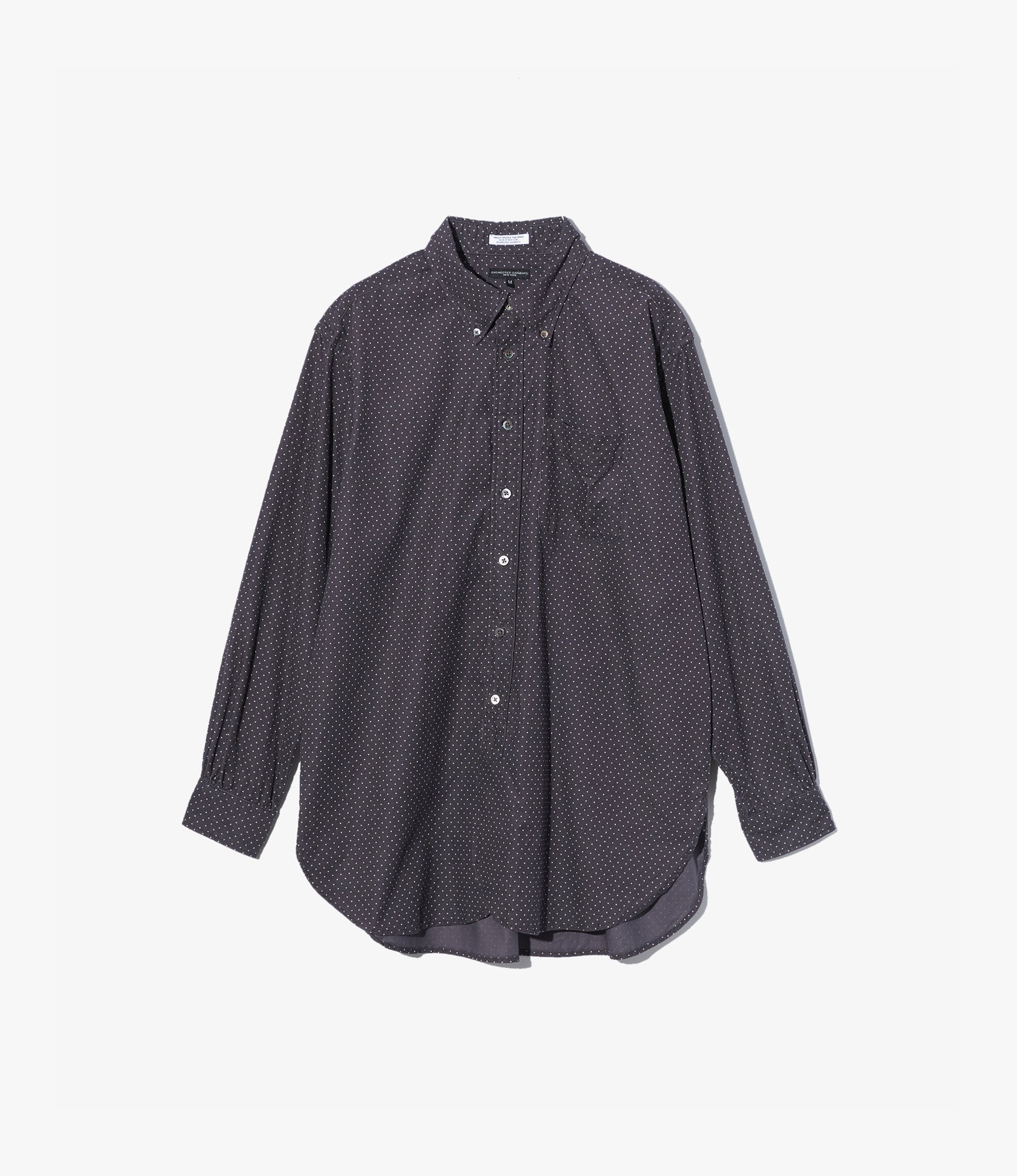 19th Century BD Shirt – Charcoal Polka Dot 21W Corduroy