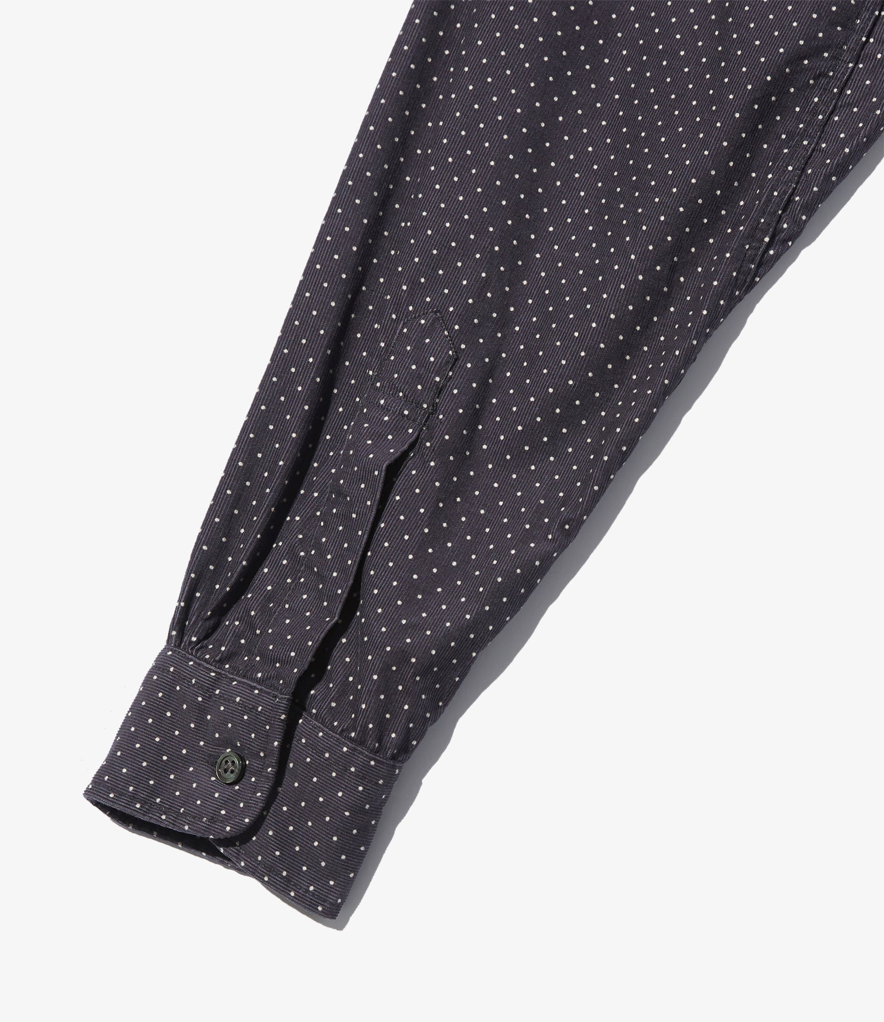 19th Century BD Shirt – Charcoal Polka Dot 21W Corduroy