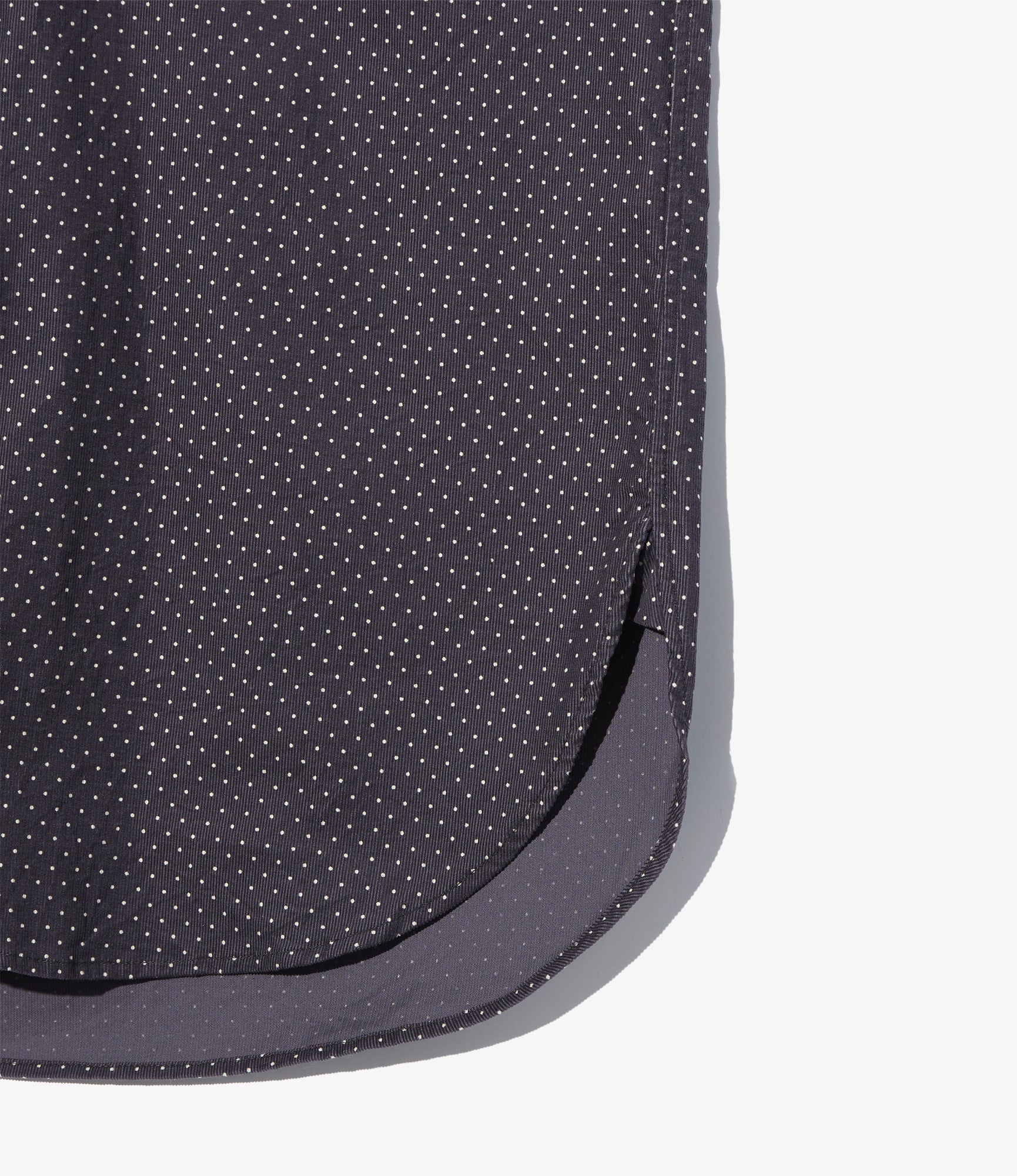 19th Century BD Shirt – Charcoal Polka Dot 21W Corduroy