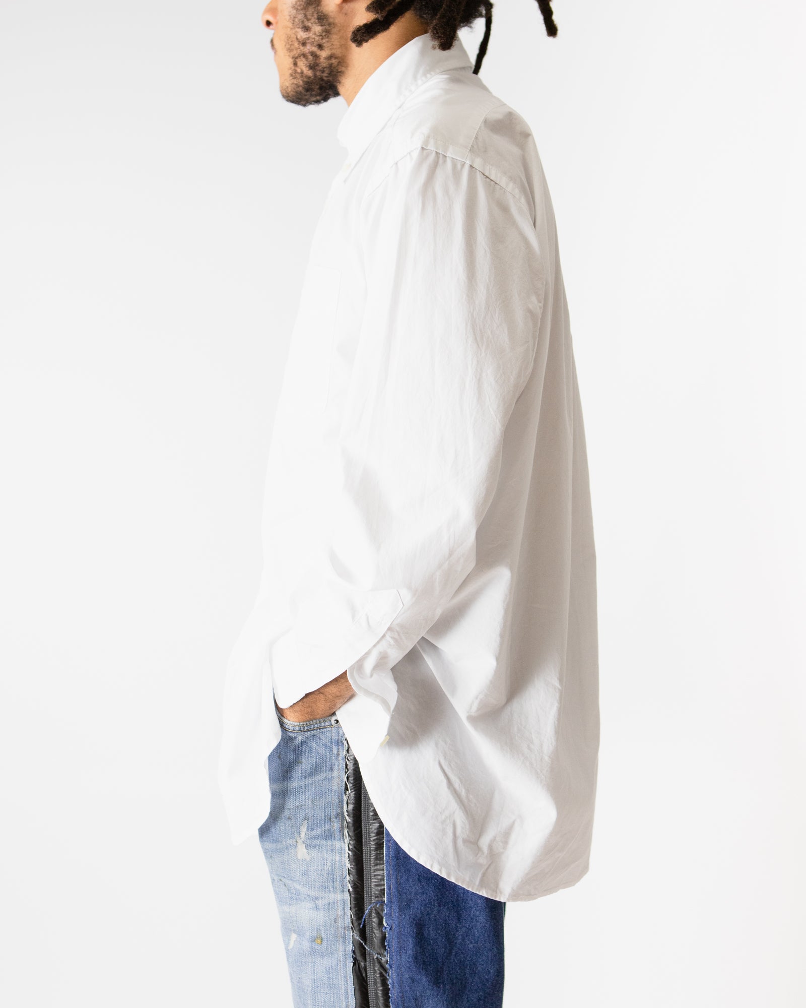 19th Century Button Down Shirt – White Broadcloth