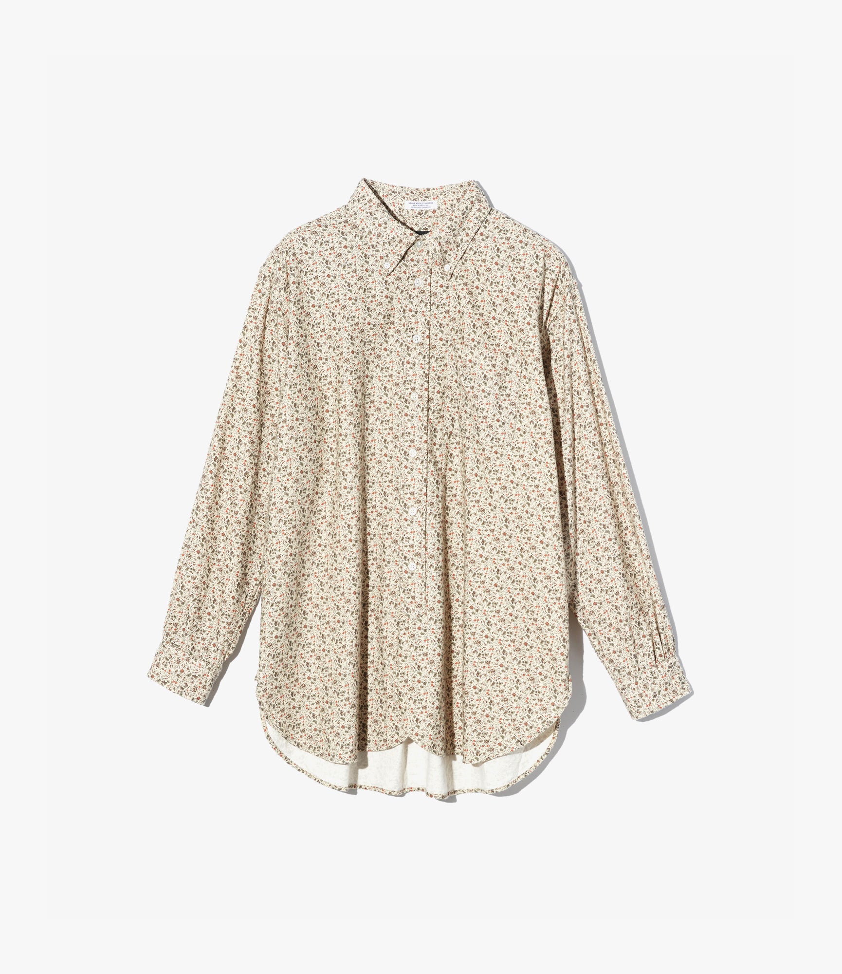 19th Century Button Down Shirt – Natural Floral Flannel