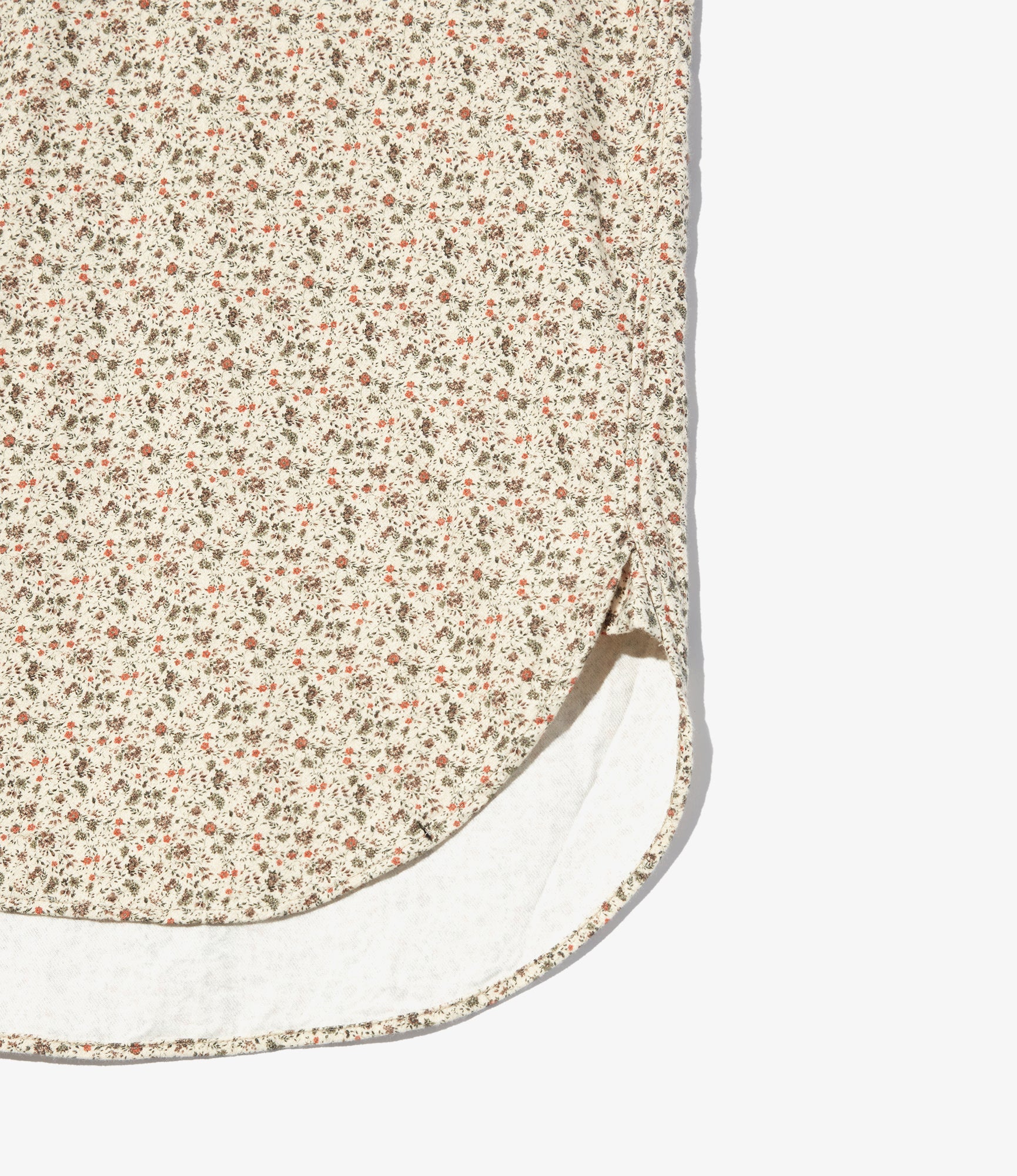 19th Century Button Down Shirt – Natural Floral Flannel