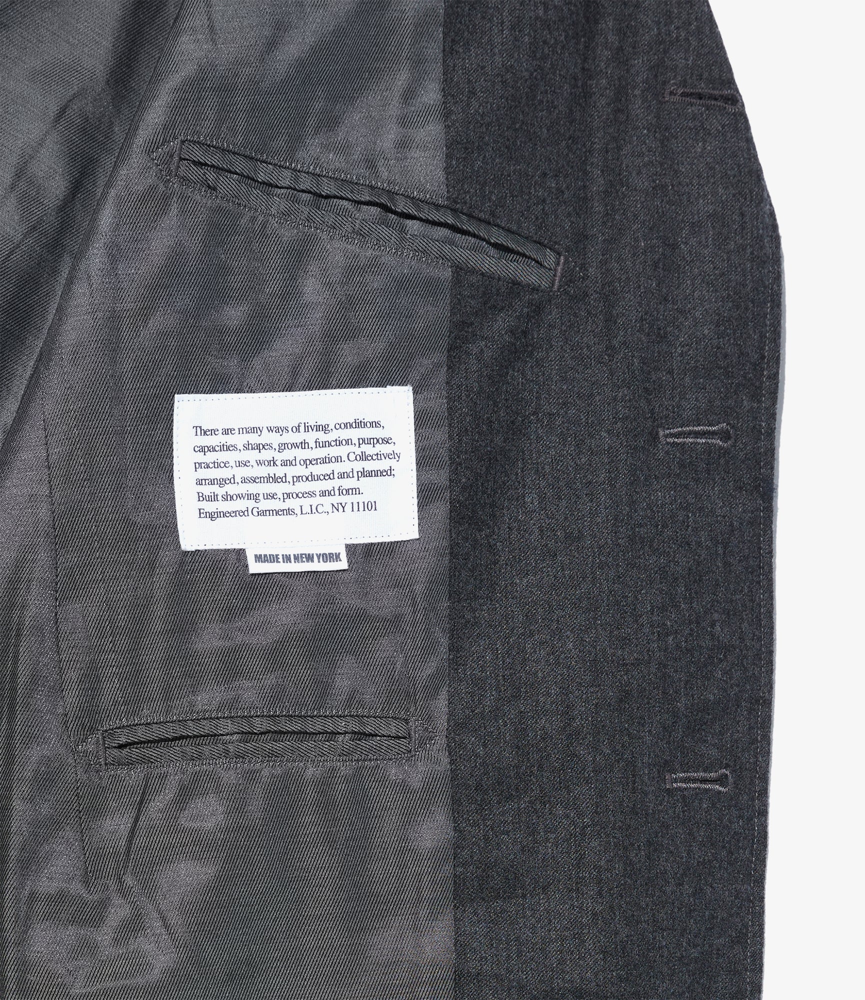 Andover Jacket – Charcoal High Count Worsted Wool