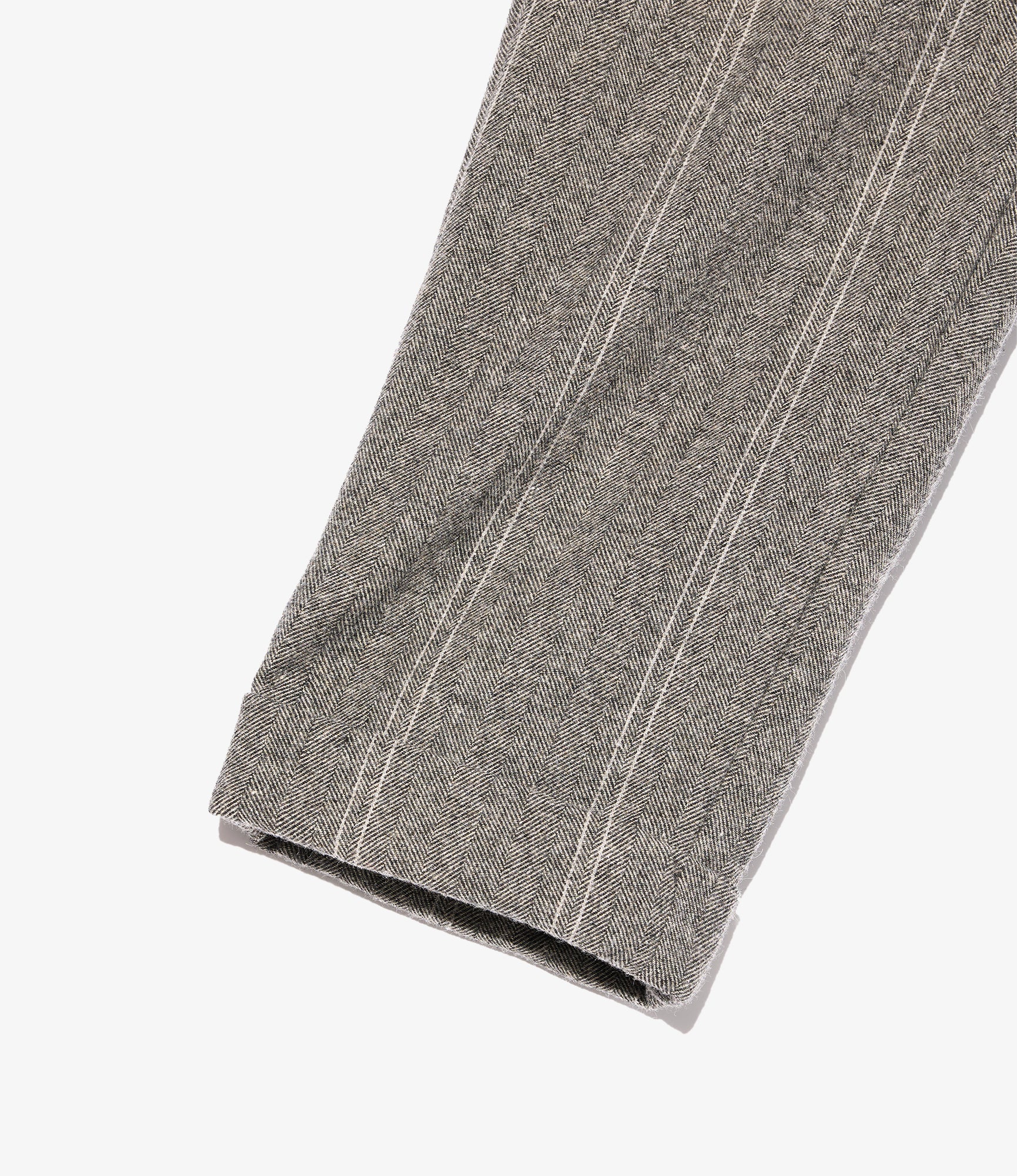 Andover Pant – Light Grey Striped Herringbone Wool