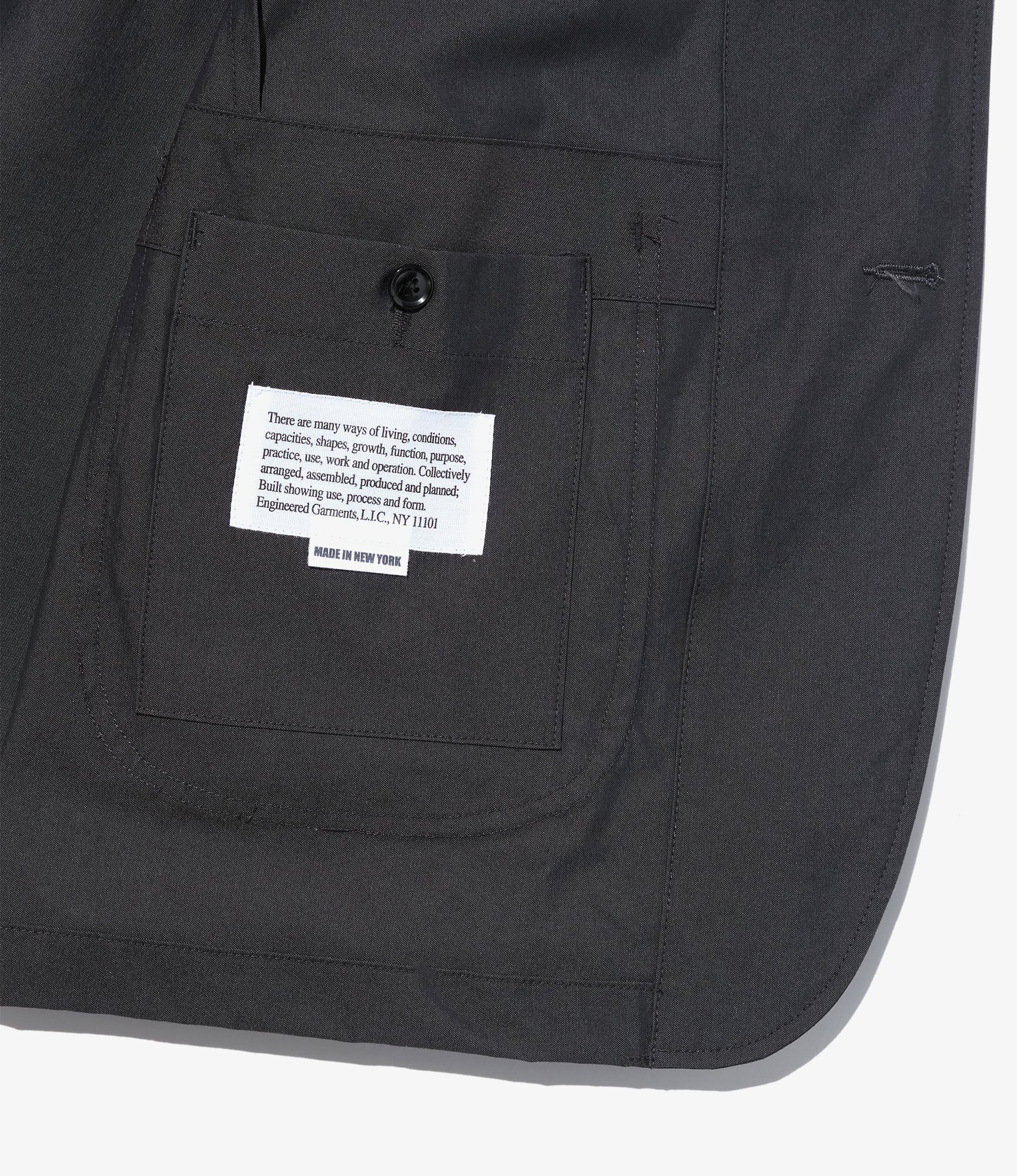 Bedford Jacket – Charcoal Weather Poplin