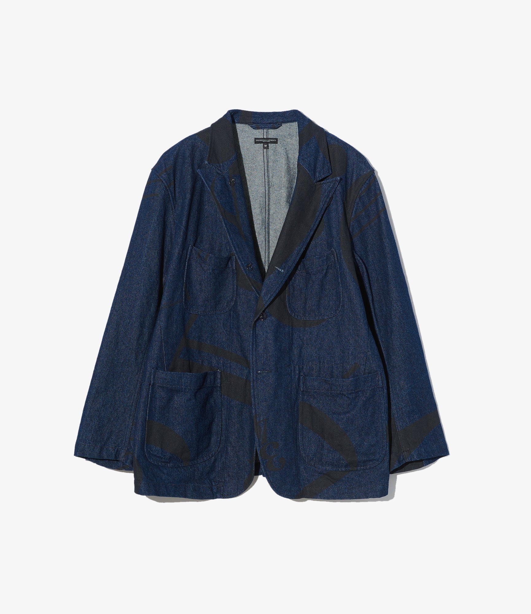 Bedford Jacket – Indigo 'Music Note' Print 12oz Denim