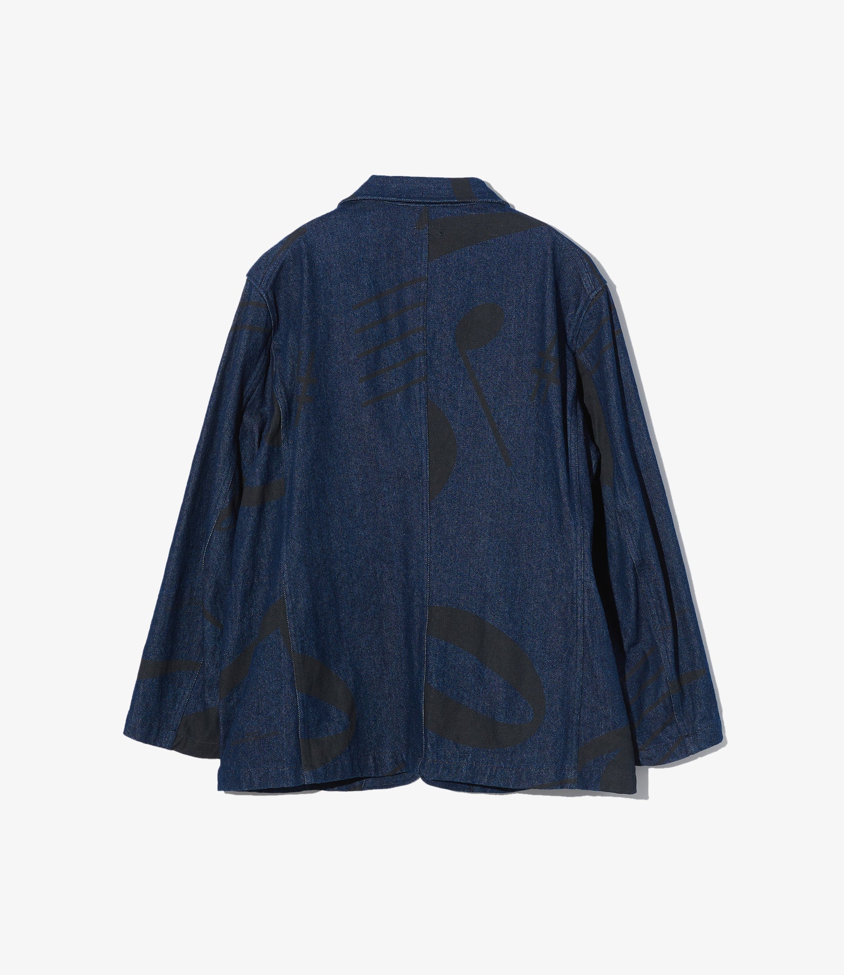 Bedford Jacket – Indigo 'Music Note' Print 12oz Denim
