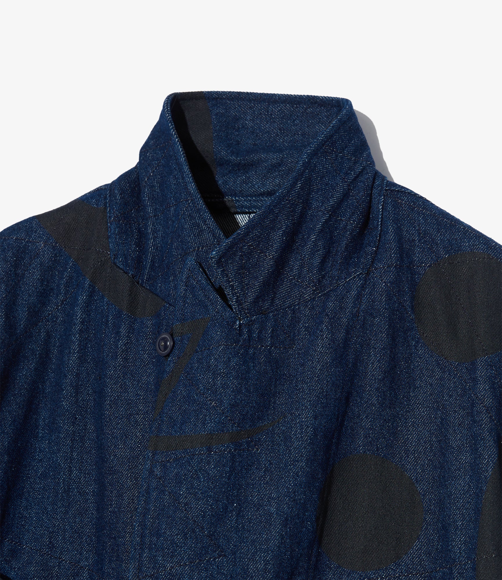 Bedford Jacket – Indigo 'Music Note' Print 12oz Denim