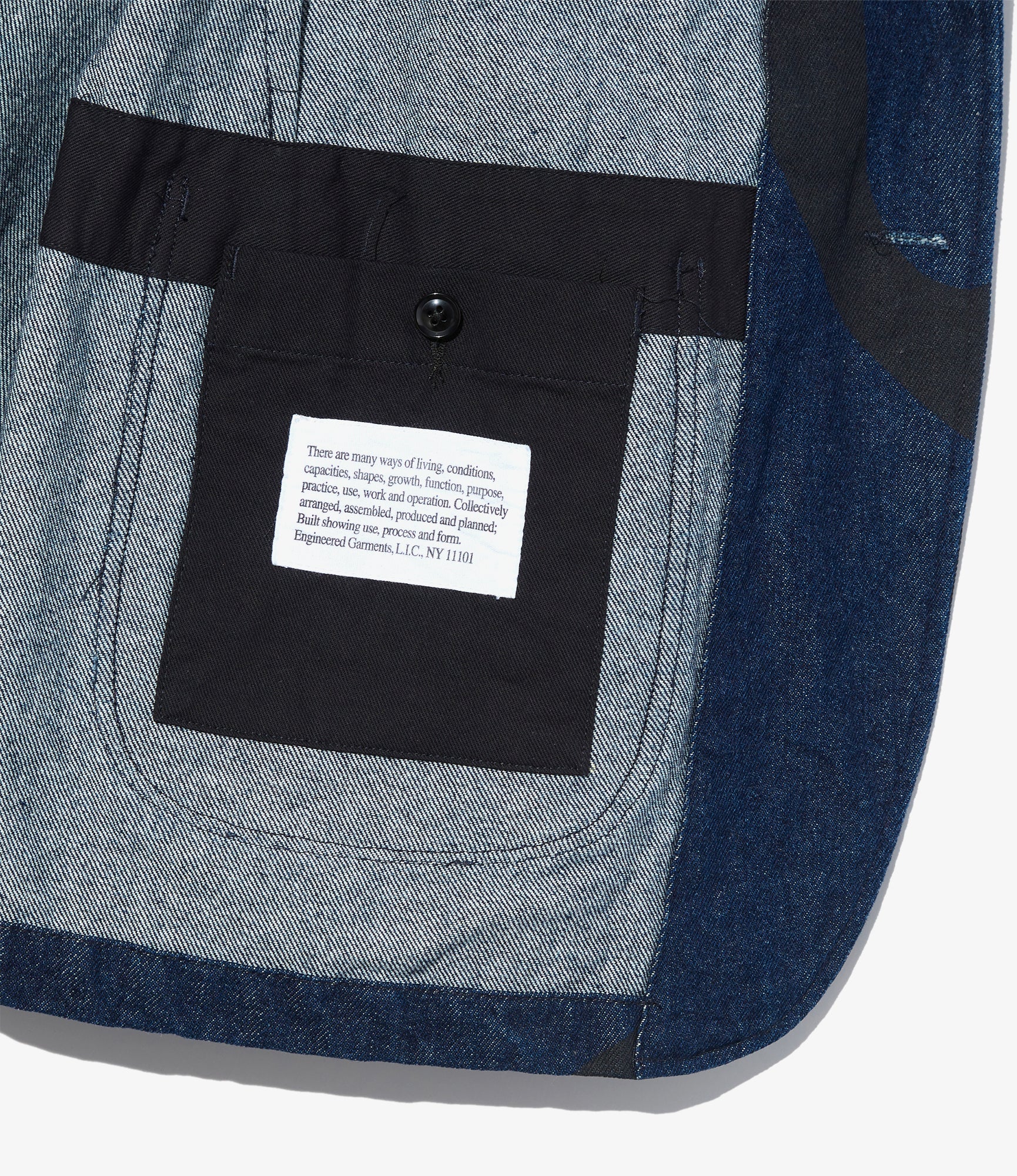 Bedford Jacket – Indigo 'Music Note' Print 12oz Denim