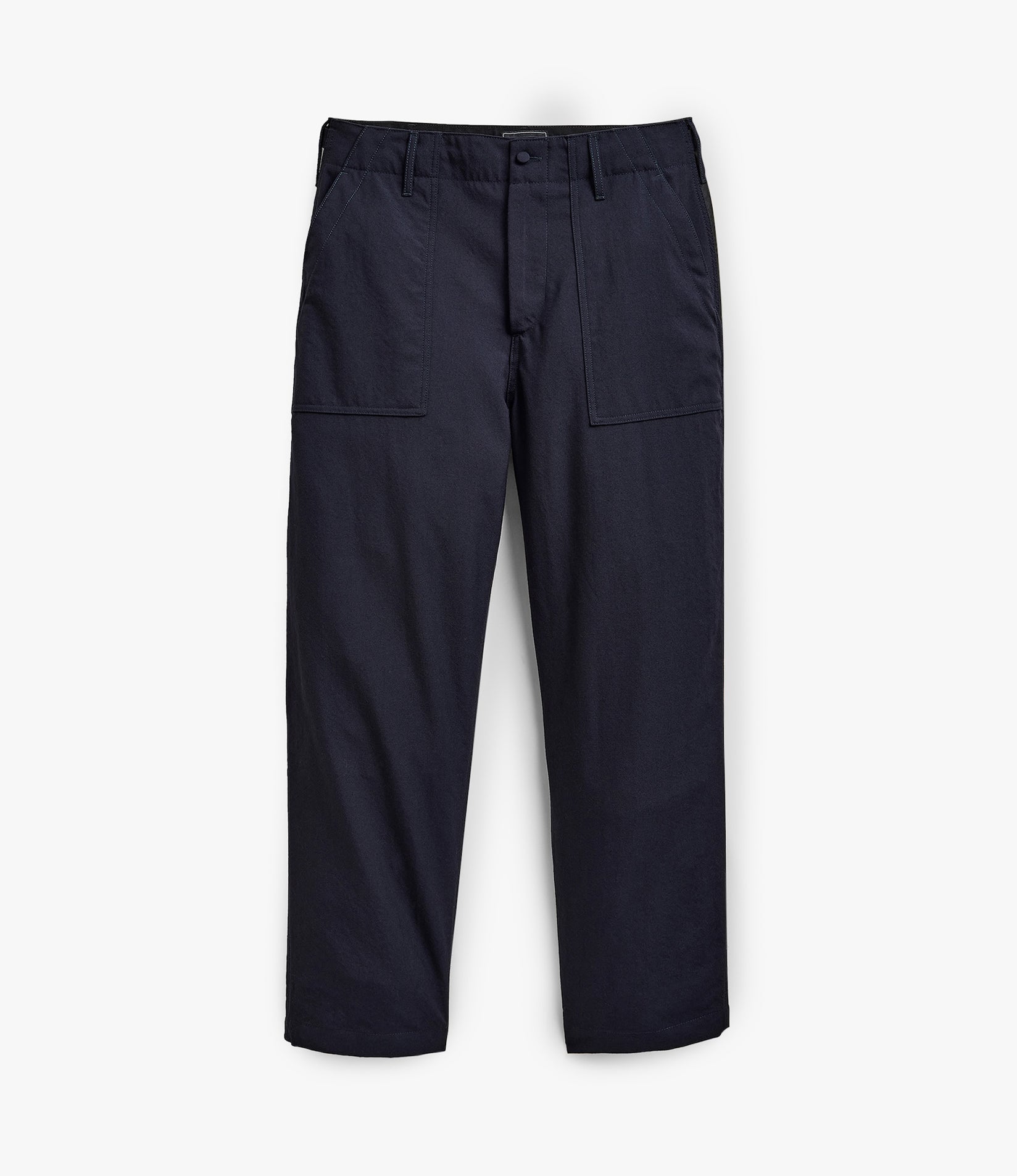 Side Stripe Wide Fatigue Pant – Navy Wool