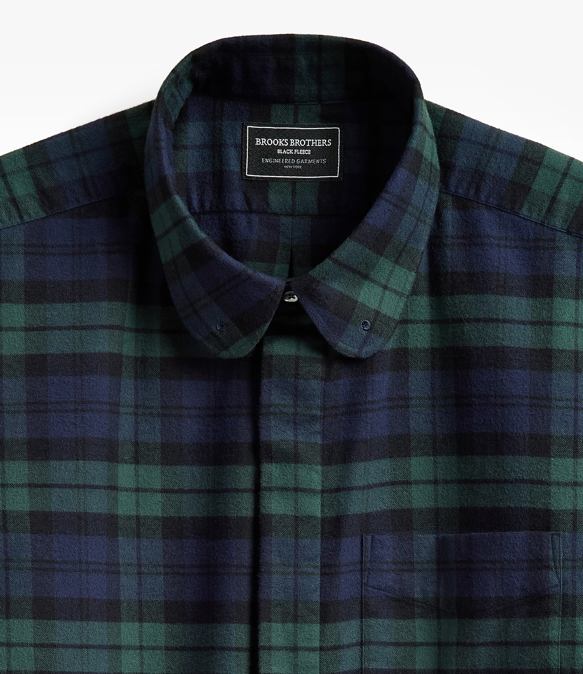 Oversized Round Collar Pinhole Shirt – Blackwatch Flannel