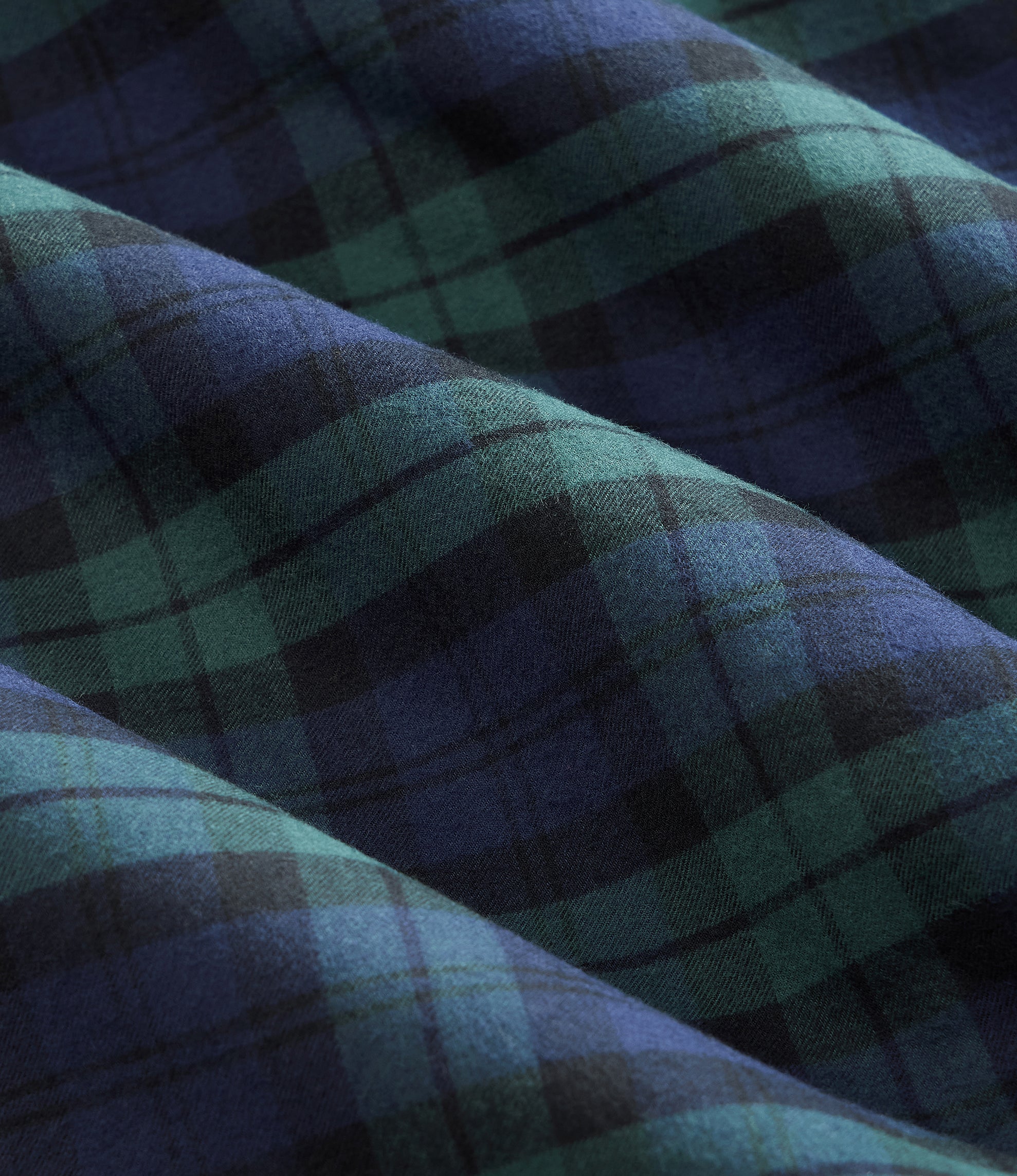 Oversized Round Collar Pinhole Shirt – Blackwatch Flannel