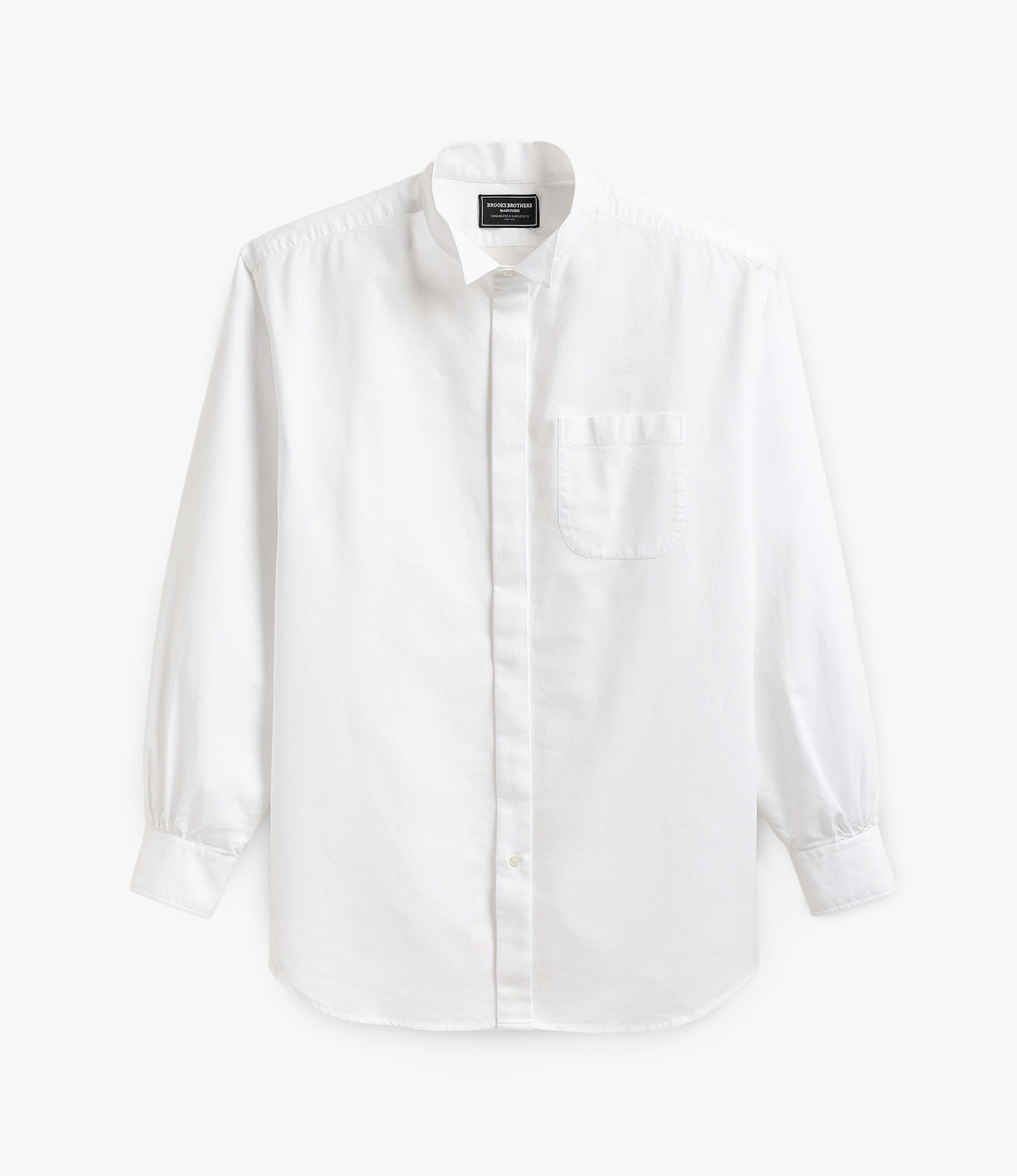 Oversized Wing Collar Shirt – White Oxford