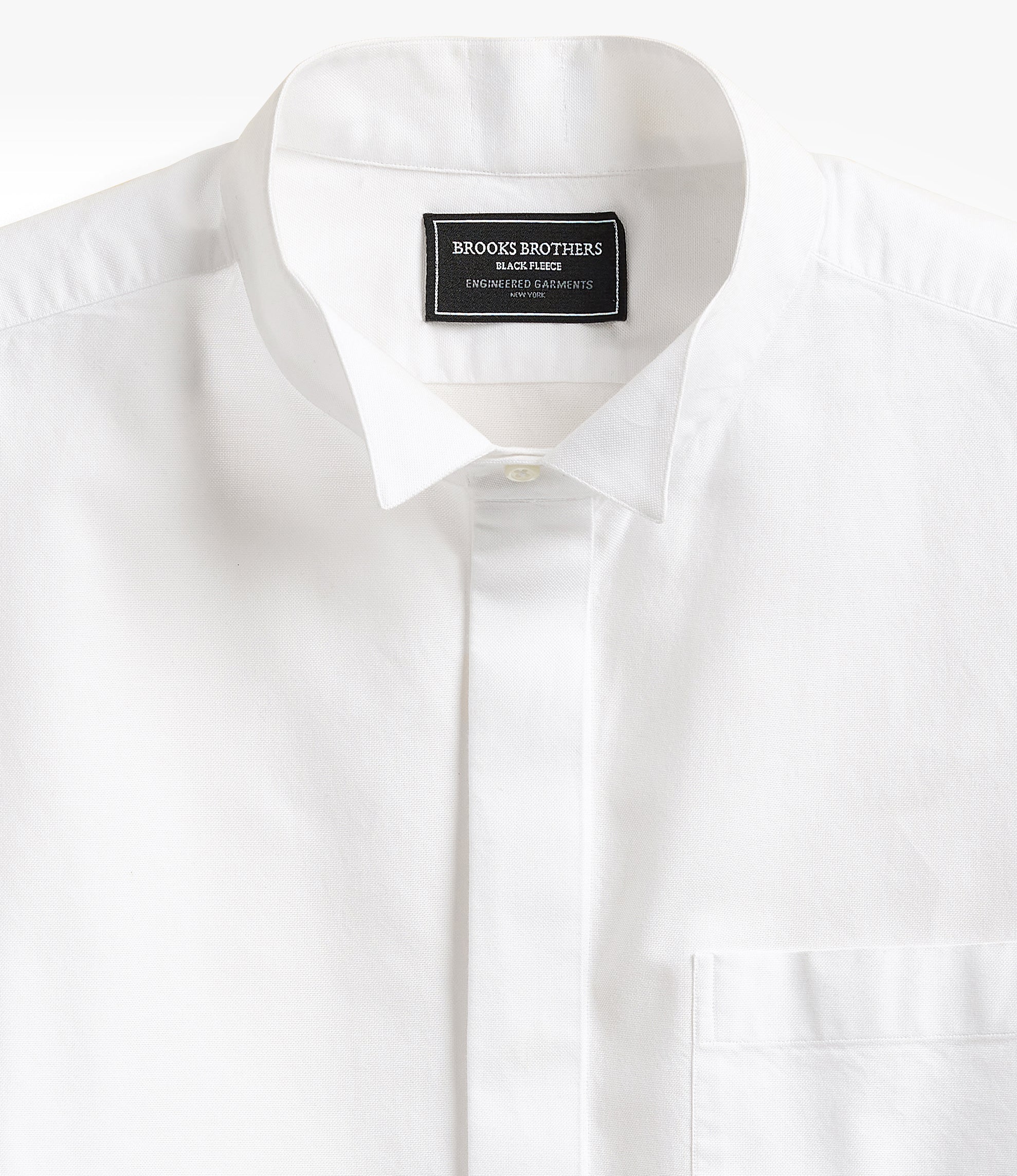 Oversized Wing Collar Shirt – White Oxford