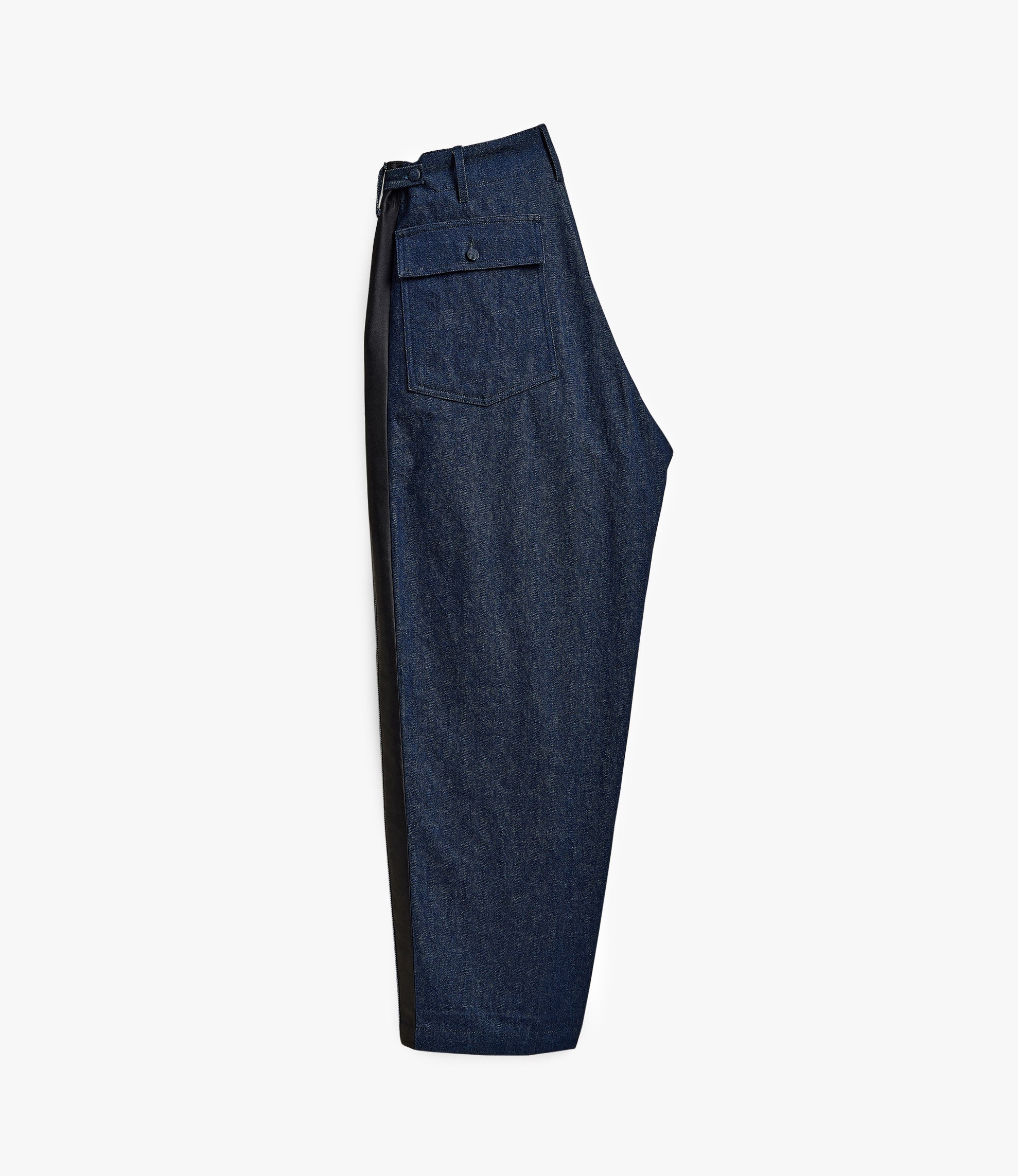 Side Stripe Wide Fatigue Pant – Indigo Denim