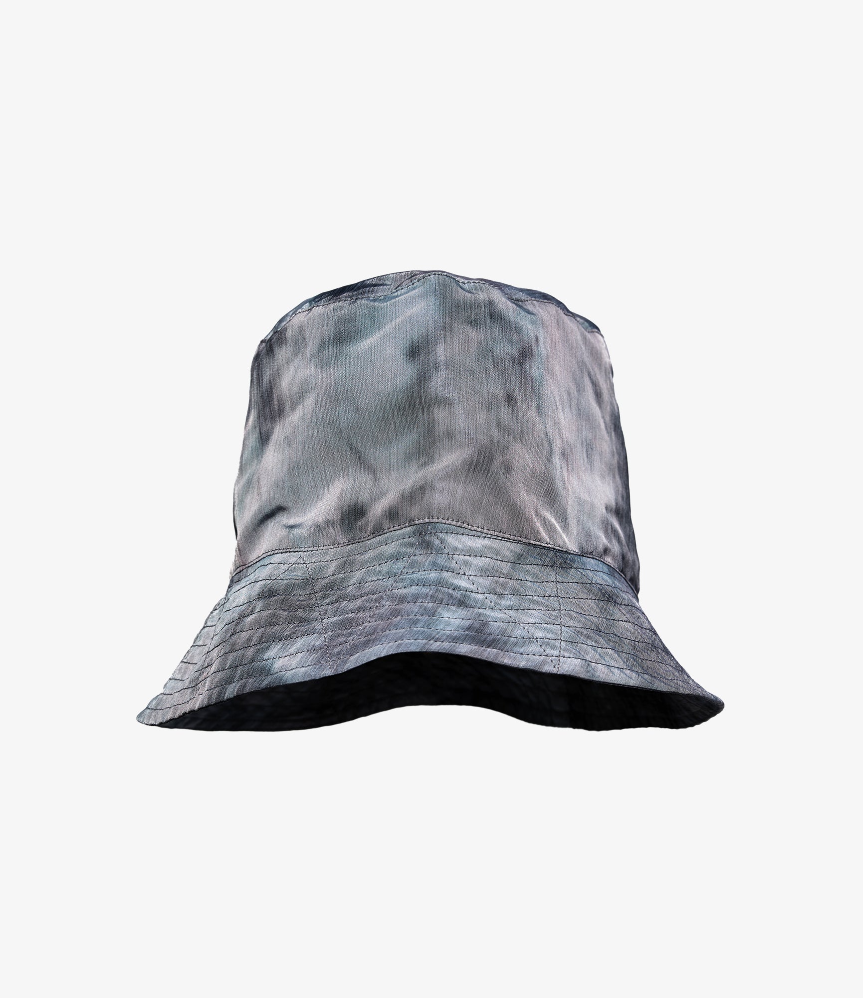 Bucket Hat – Charcoal Smoke Print Polyester
