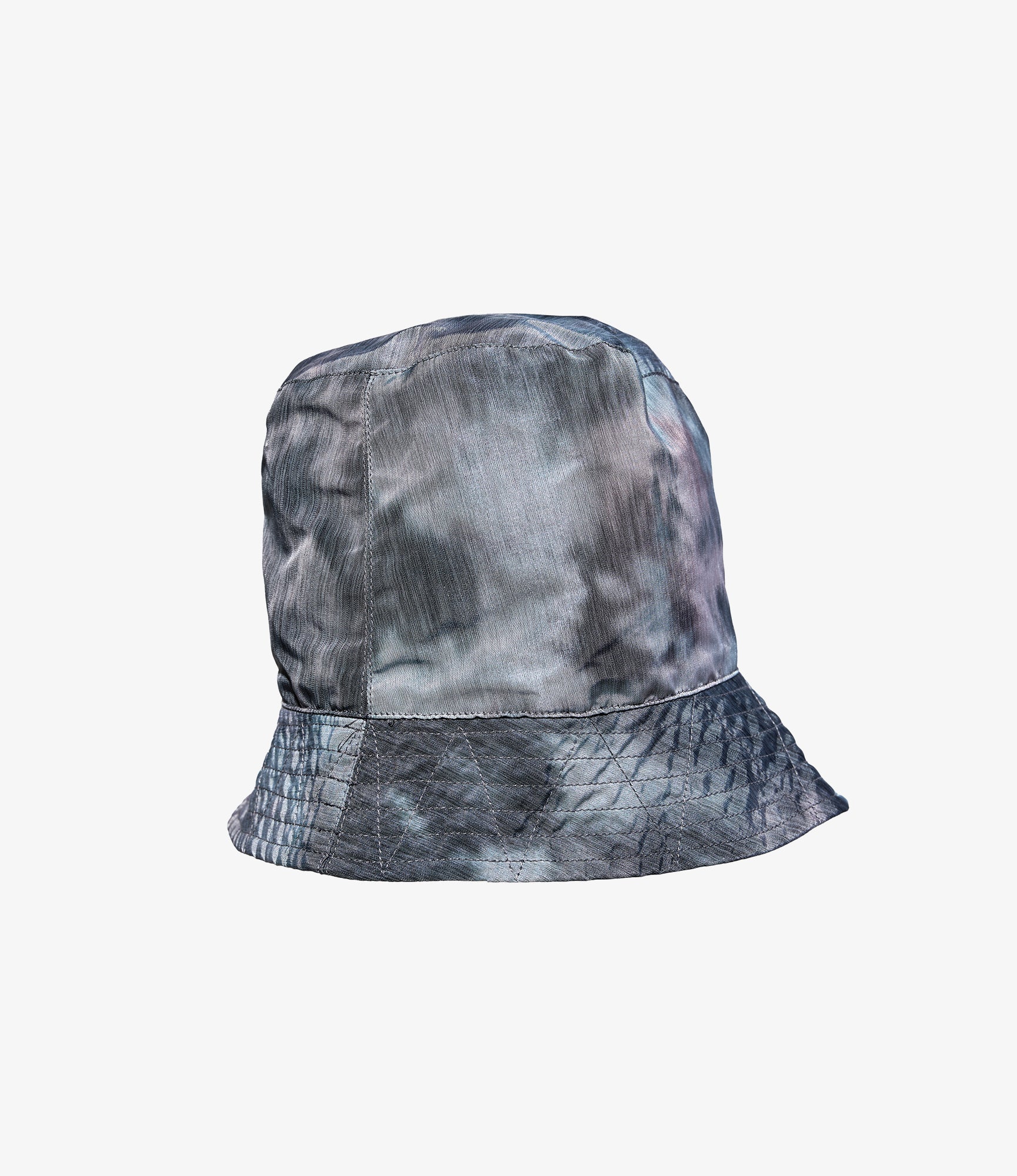 Bucket Hat – Charcoal Smoke Print Polyester