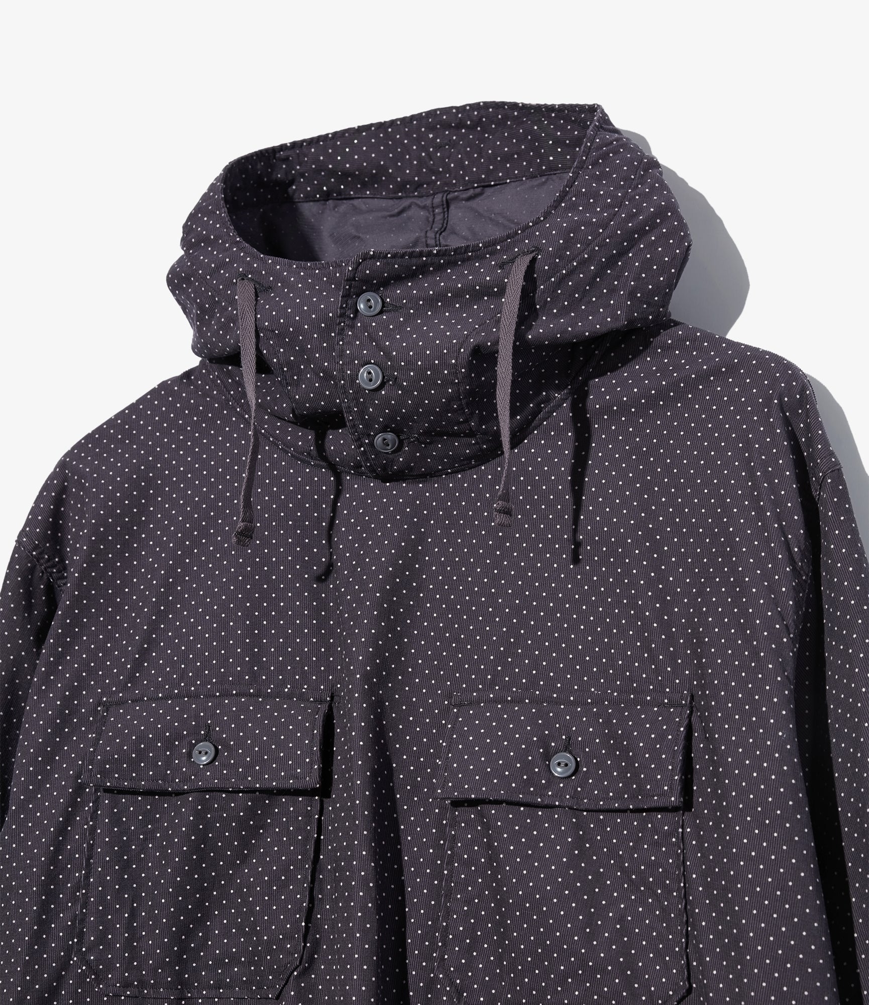 Cagoule Shirt – Charcoal Polka Dot 21W Corduroy