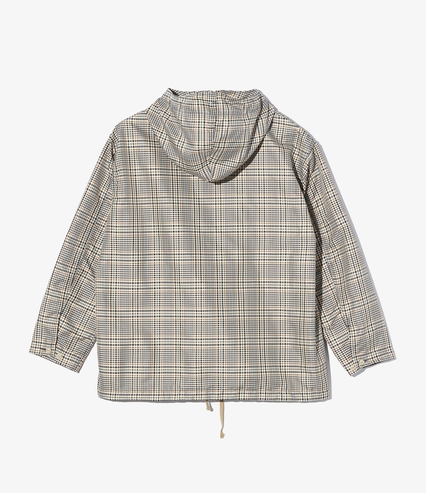 Cagoule Shirt – Khaki Plaid Polyester