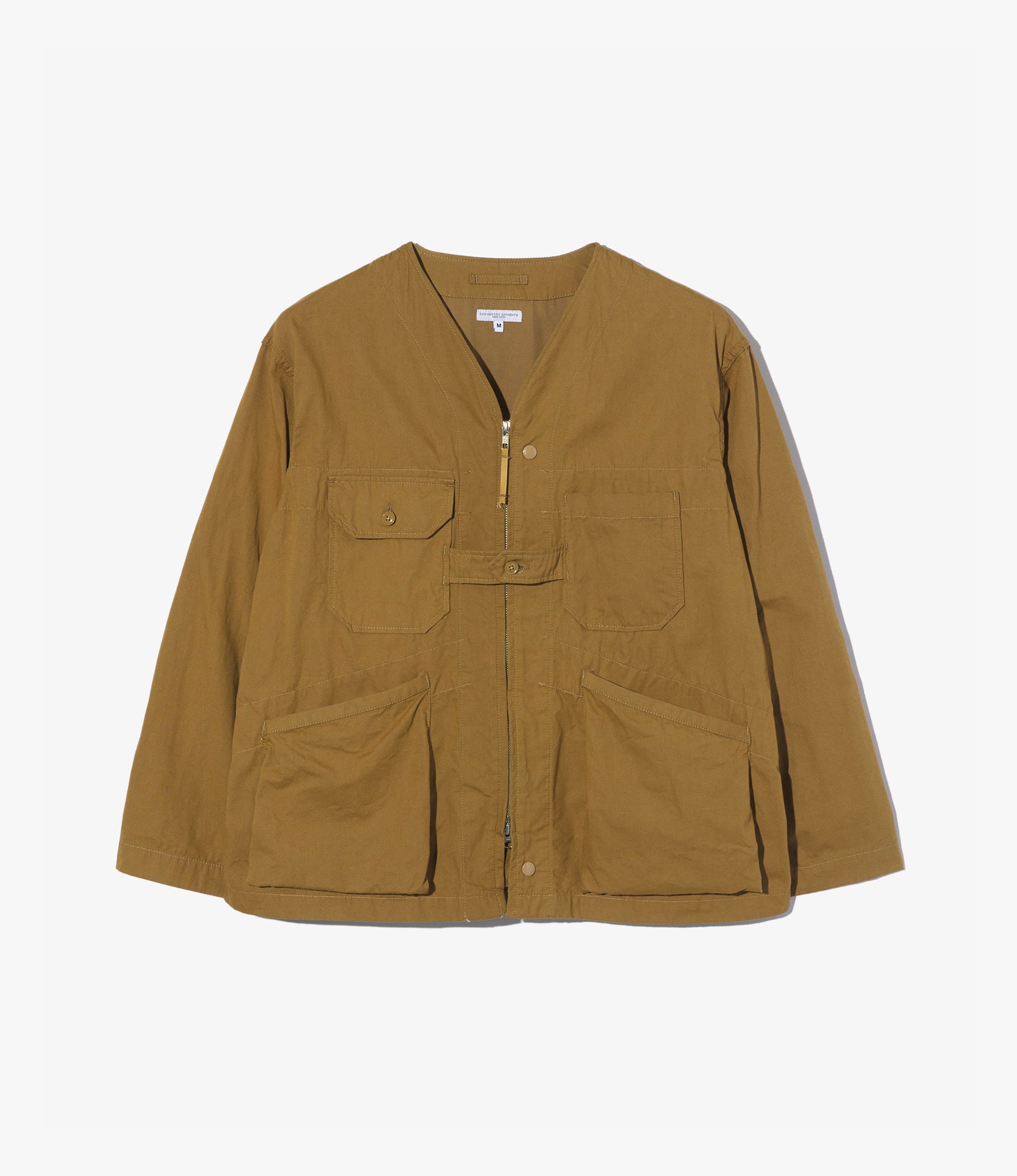 Cardigan Jacket – Dark Khaki Cotton Grosgrain