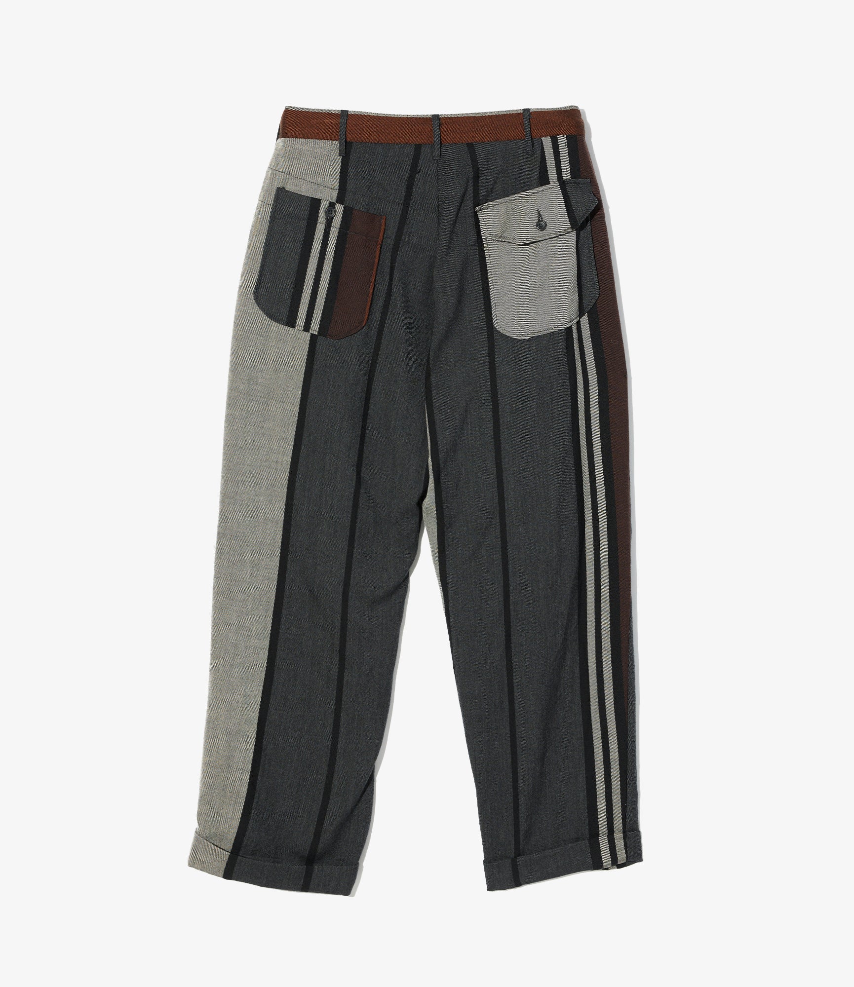 Carlyle Pant – Multicolour Wide Stripe Worsted Wool