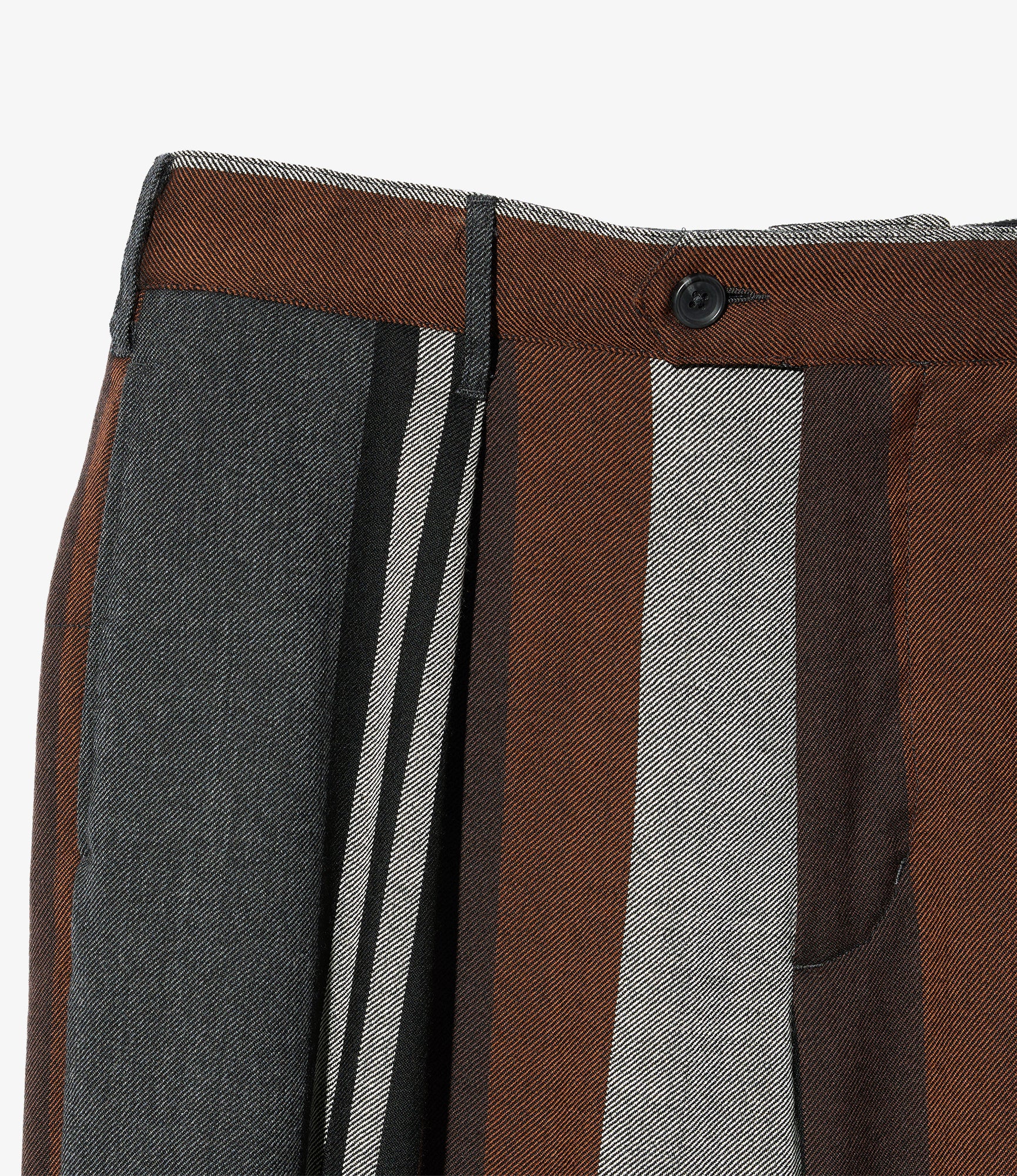 Carlyle Pant – Multicolour Wide Stripe Worsted Wool