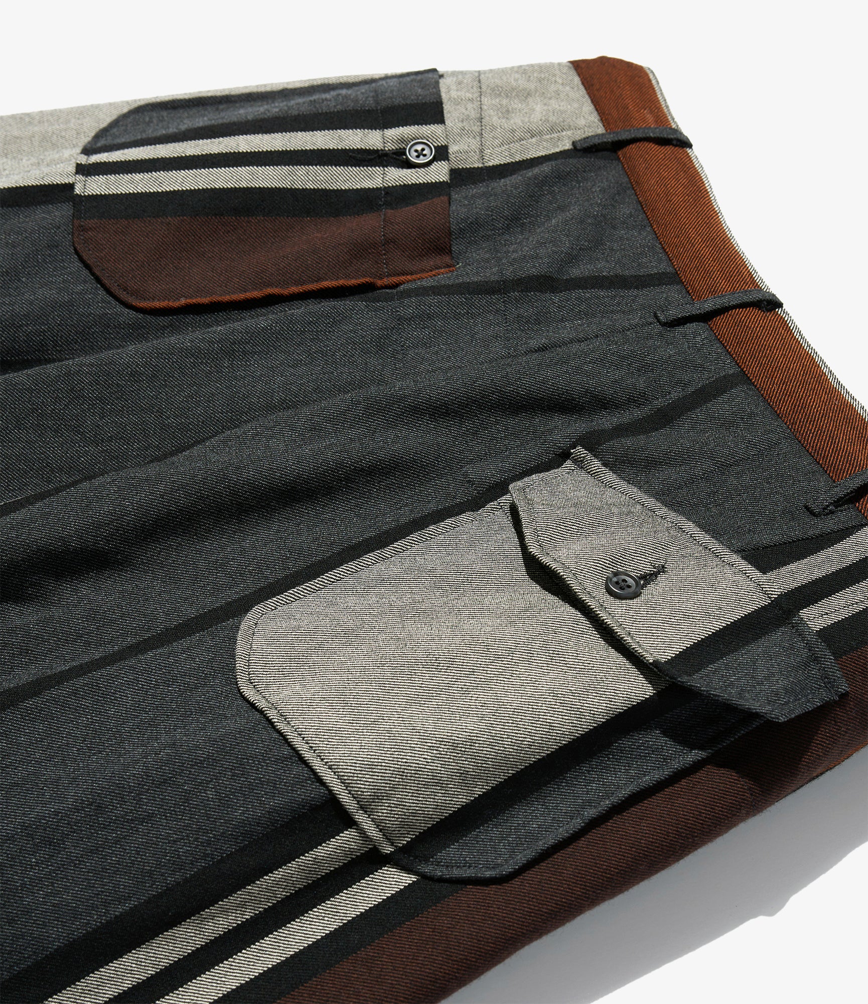 Carlyle Pant – Multicolour Wide Stripe Worsted Wool