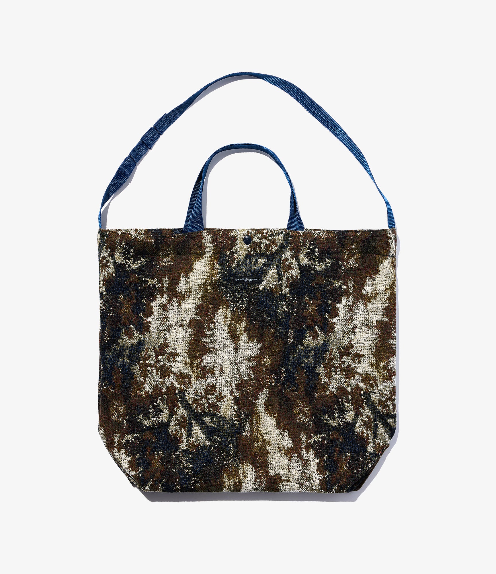 Carry All Tote – Olive/Navy Forest Camo Jacquard