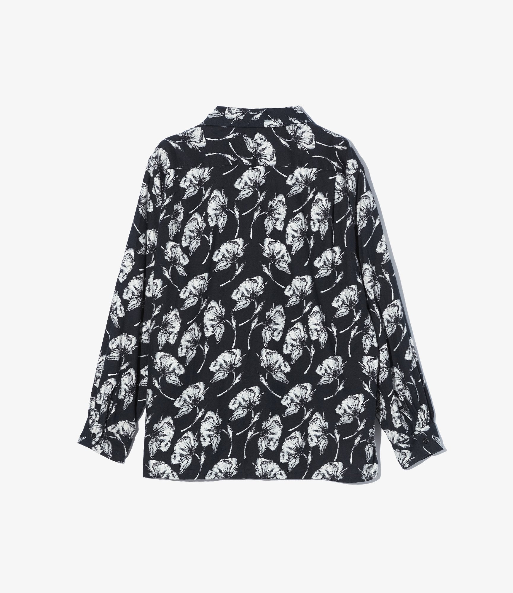 Classic Shirt – Black/White Floral Brushed Cotton