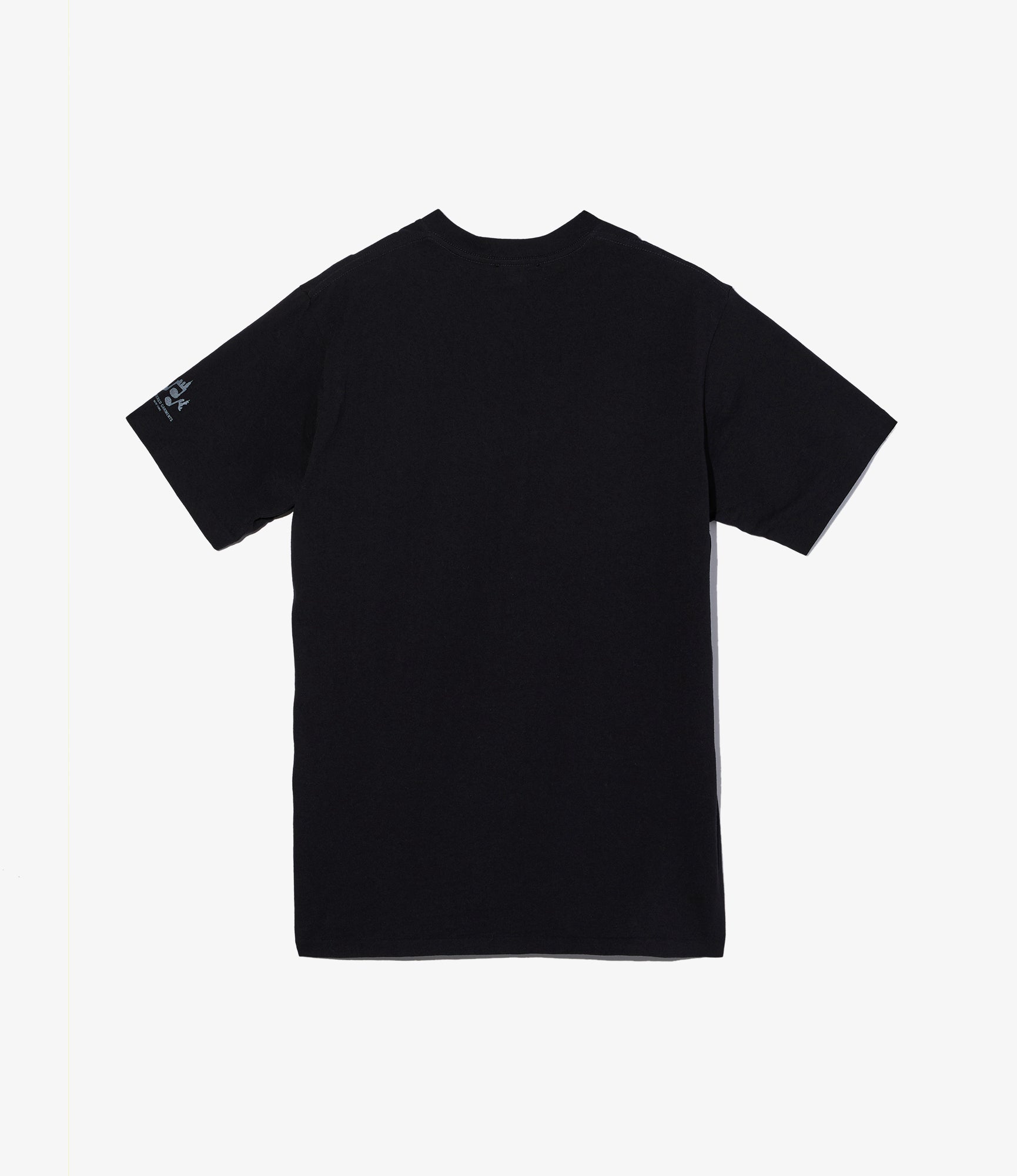 Cross Neck T-Shirt – Black 'Sound' Print