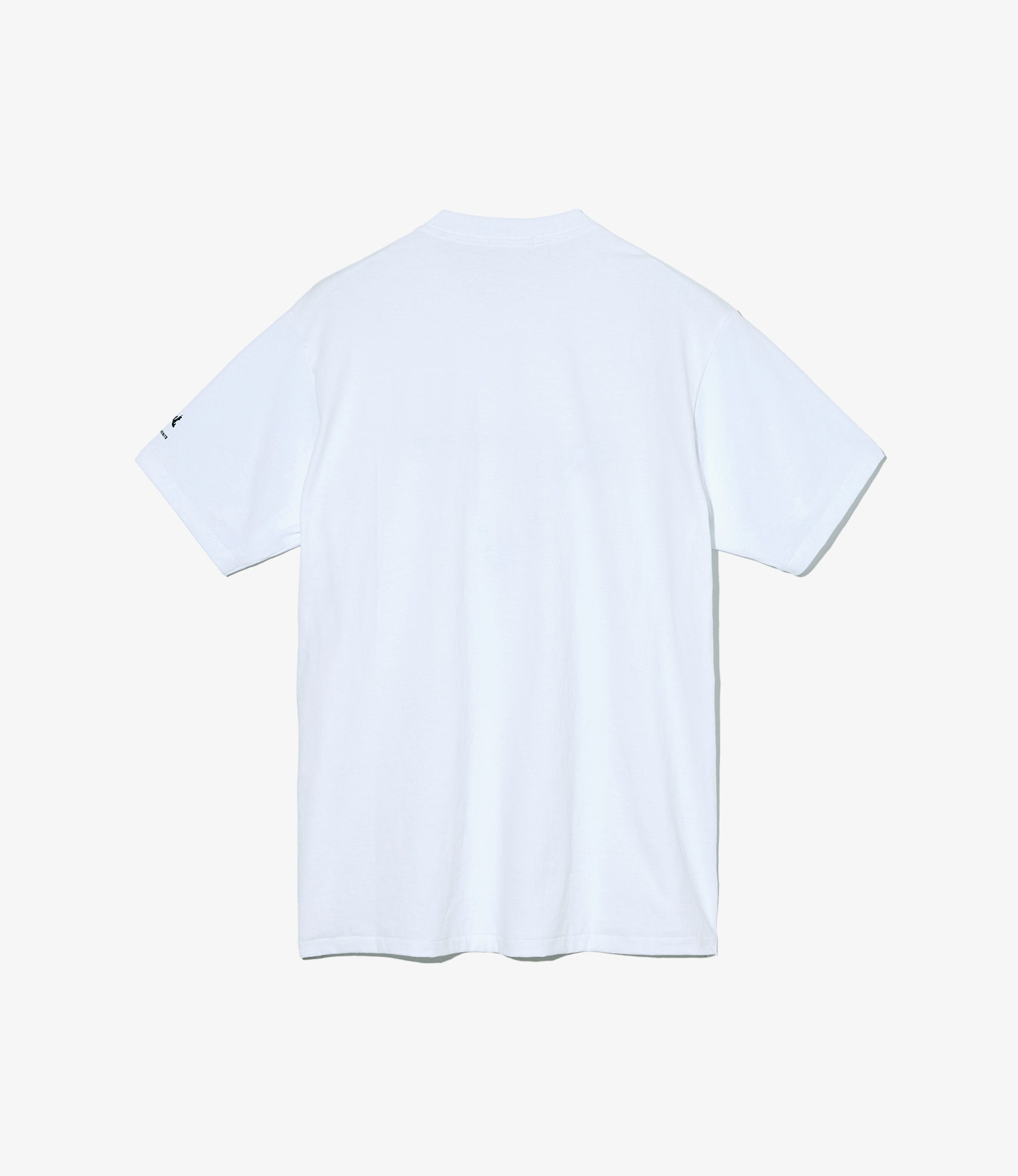 Cross Neck T-Shirt – White 'Sound' Print