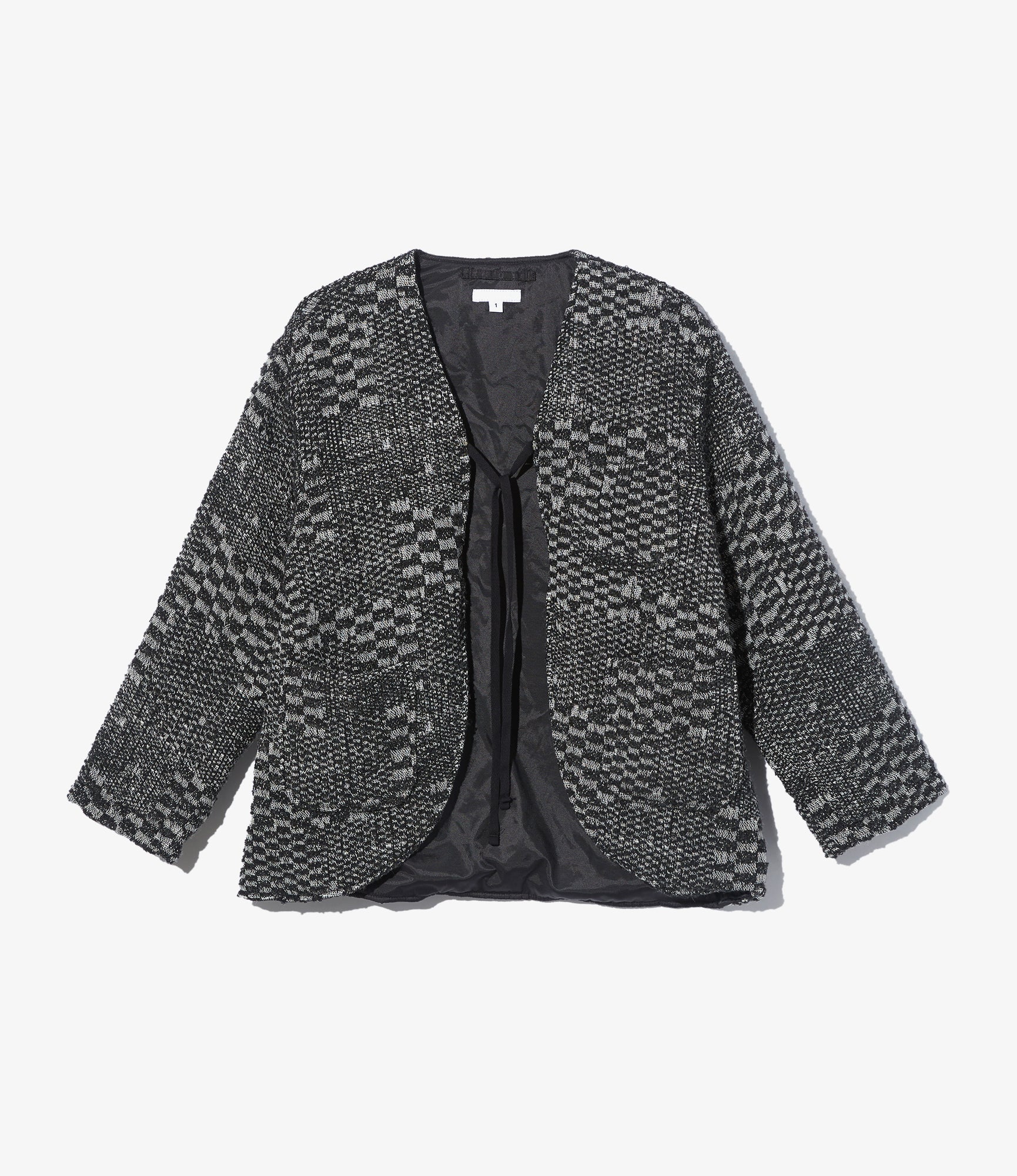 Cutaway Jacket – Black/White Block Jacquard