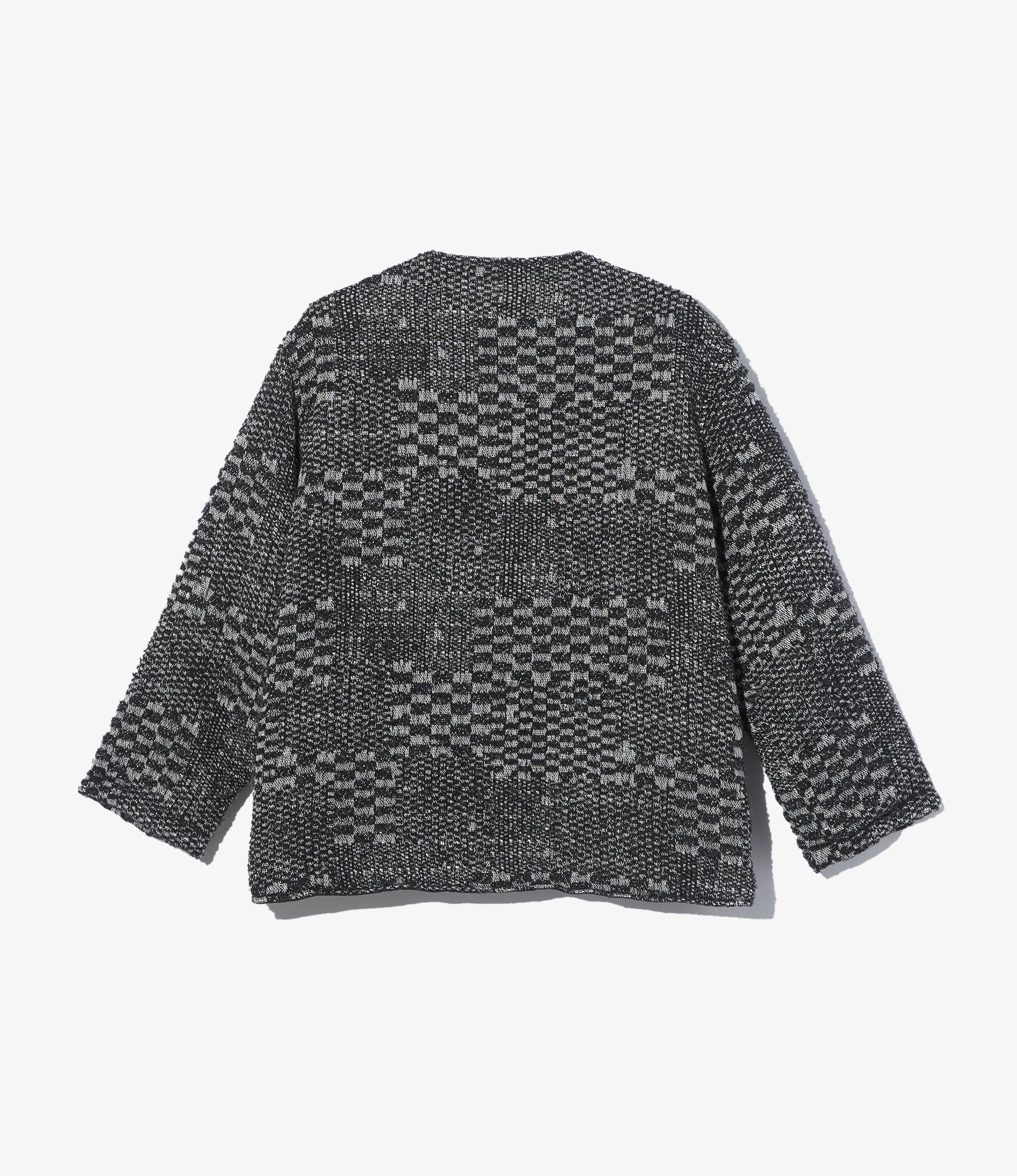 Cutaway Jacket – Black/White Block Jacquard