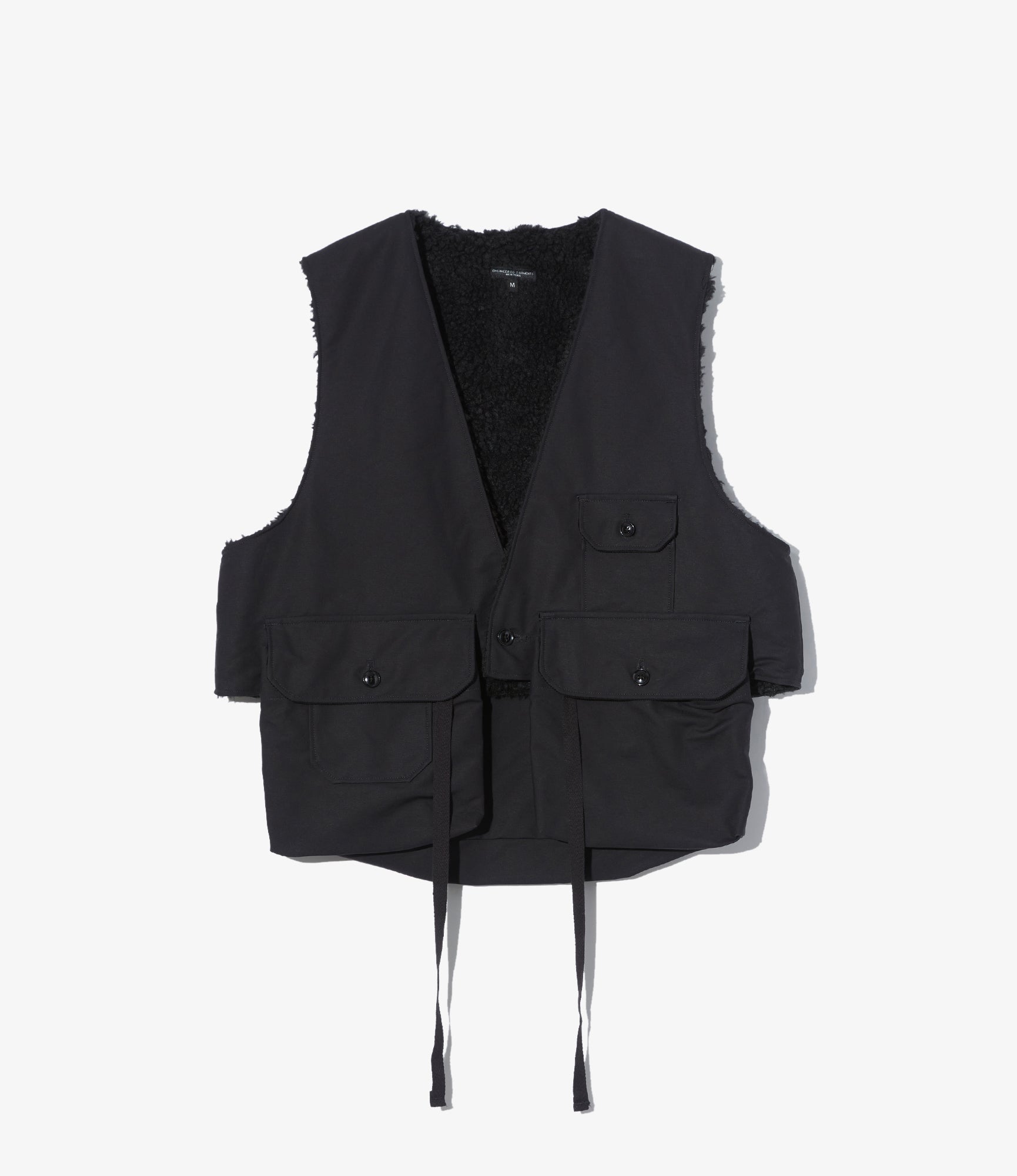 Fowl Vest – Black Cotton Double Cloth