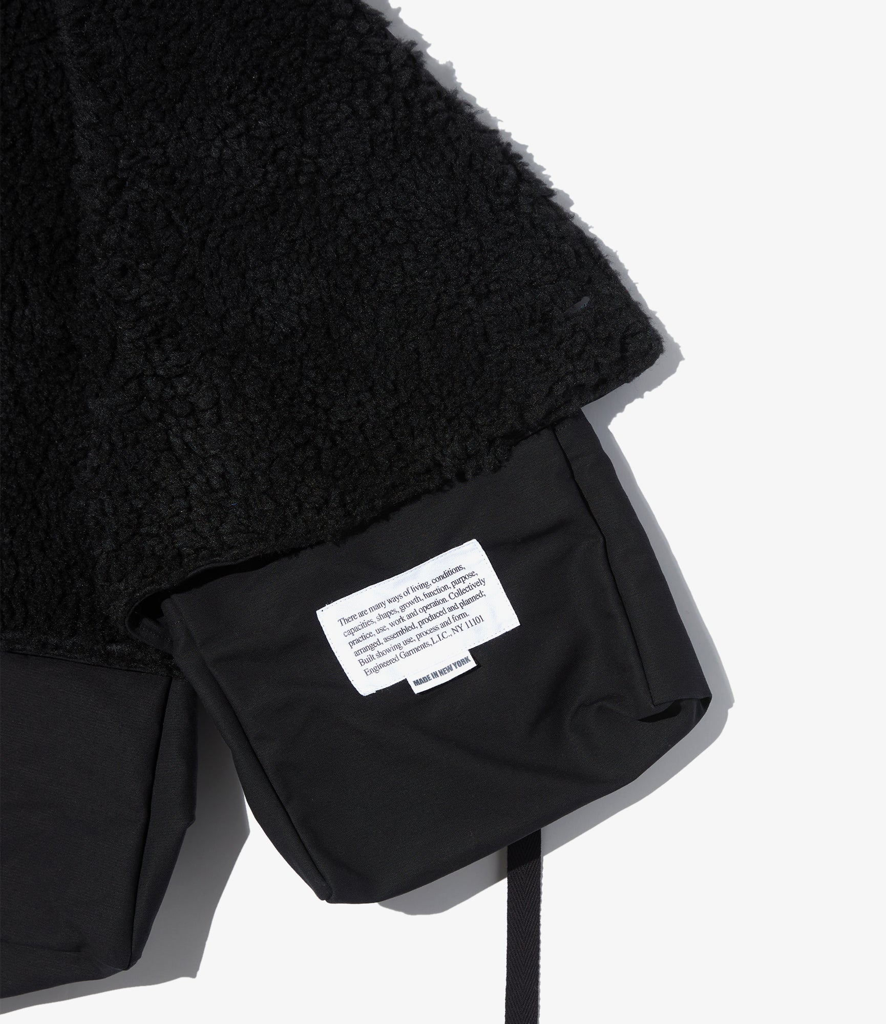 Fowl Vest – Black Cotton Double Cloth
