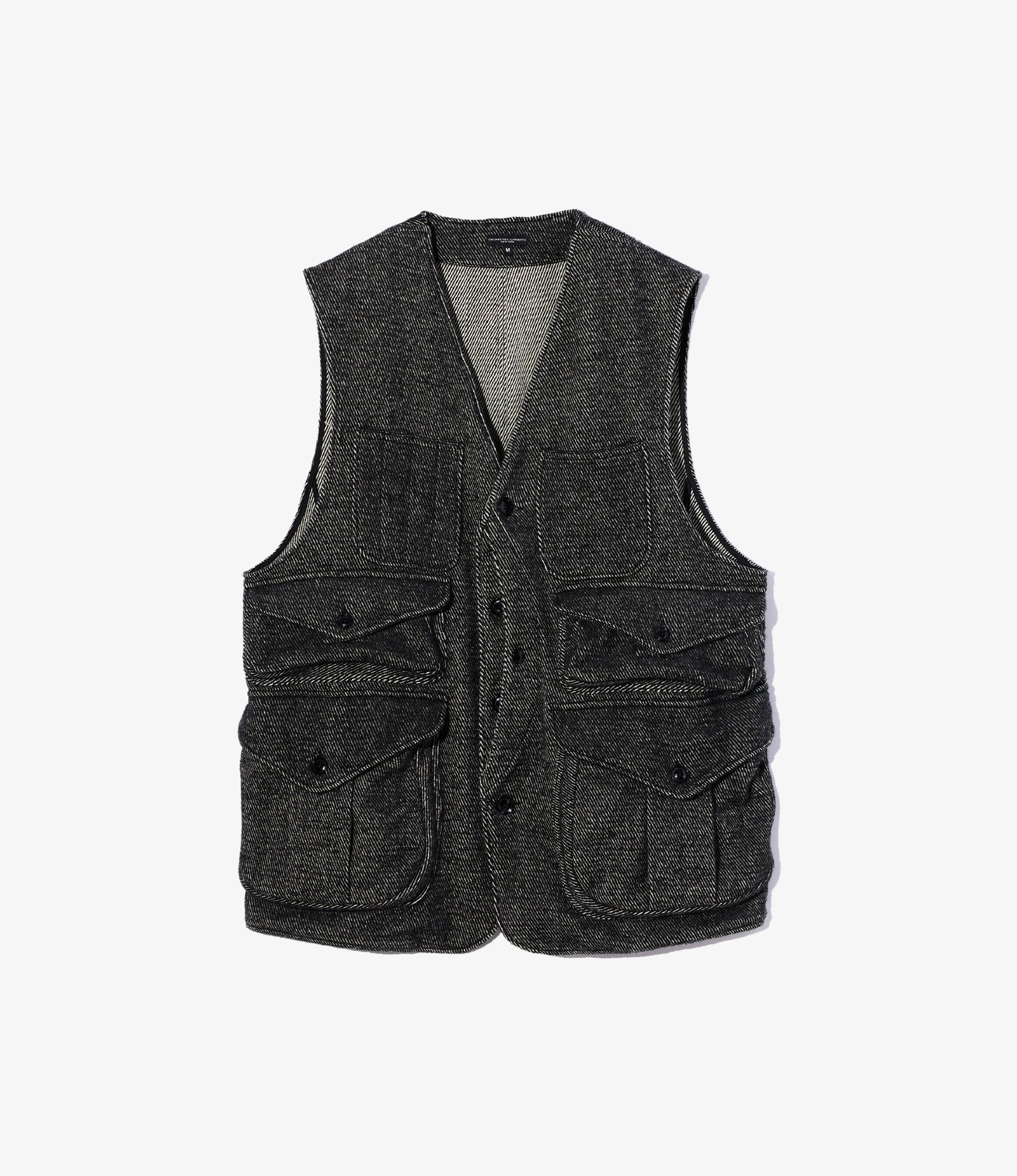 Hunting Jacket – Black Shaggy Wool Twill