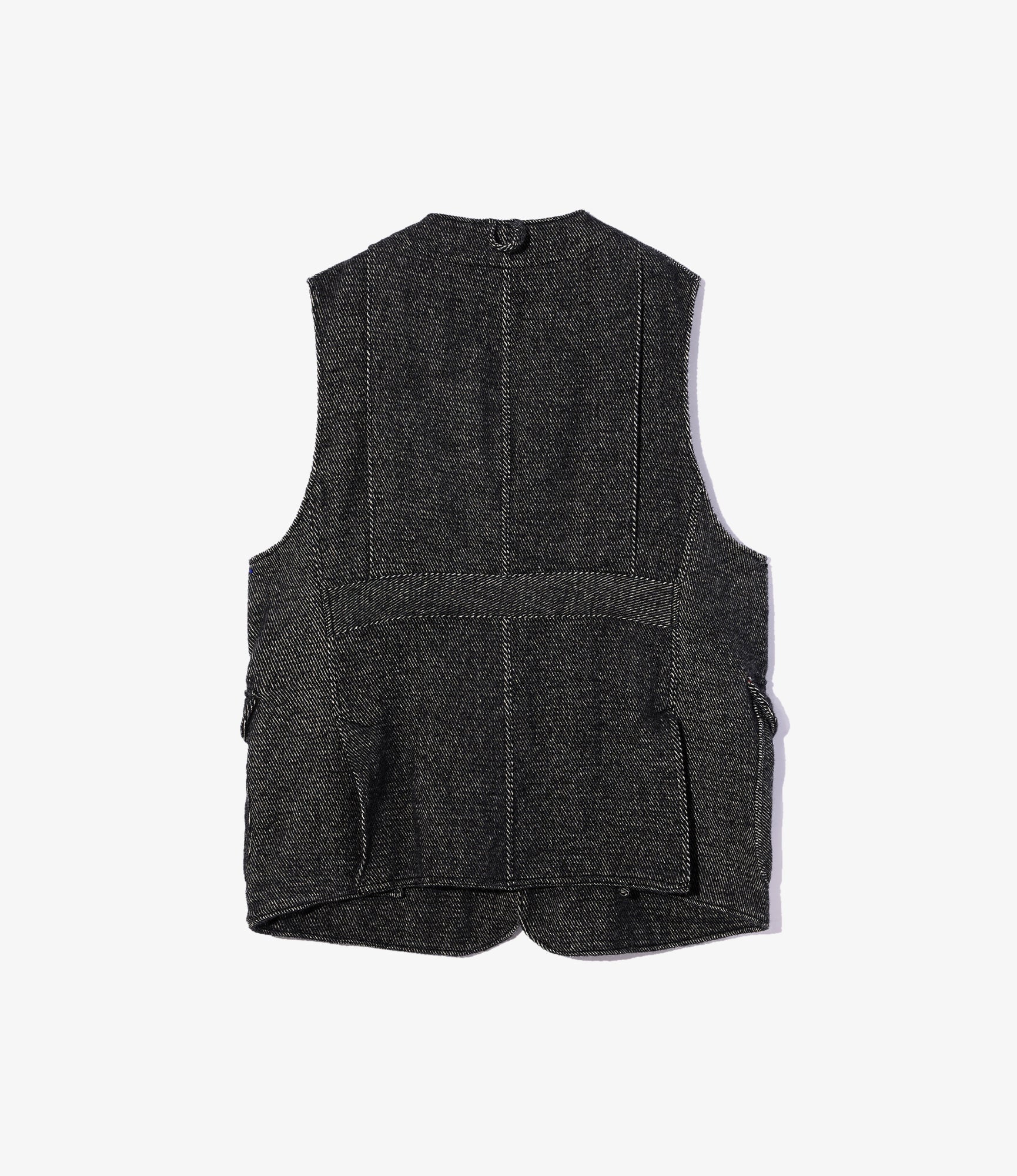 Hunting Jacket – Black Shaggy Wool Twill