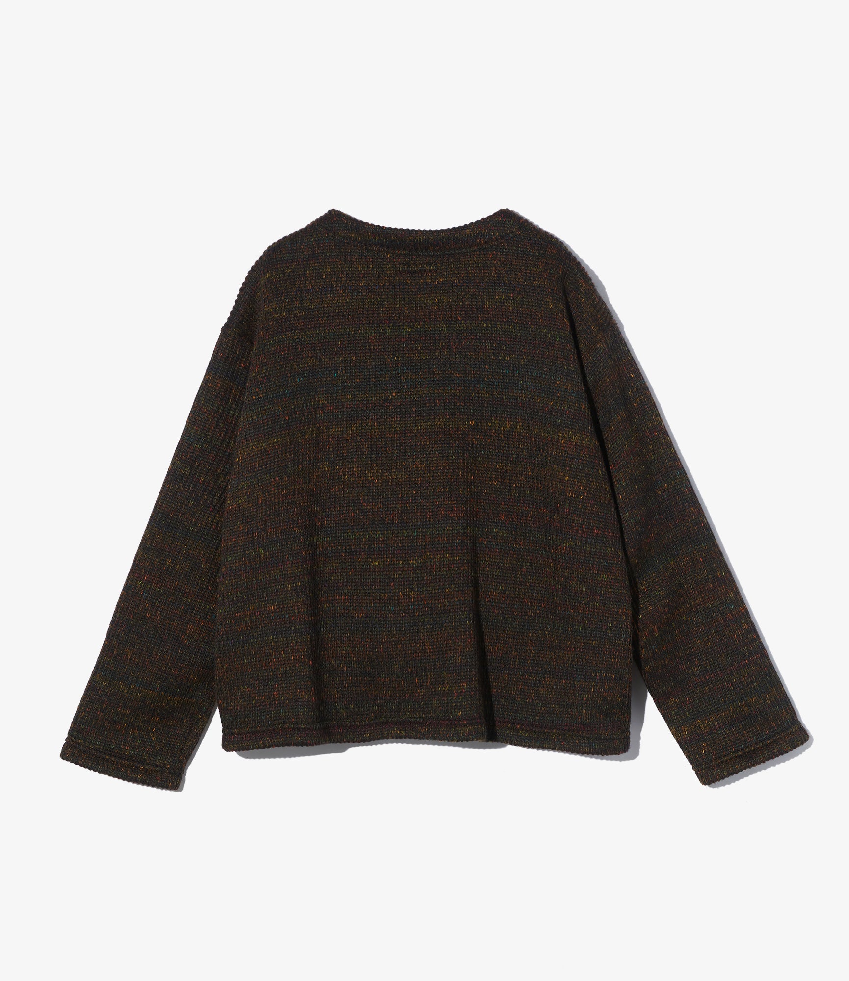 Knit Cardigan – Brown Nep Wool Blend