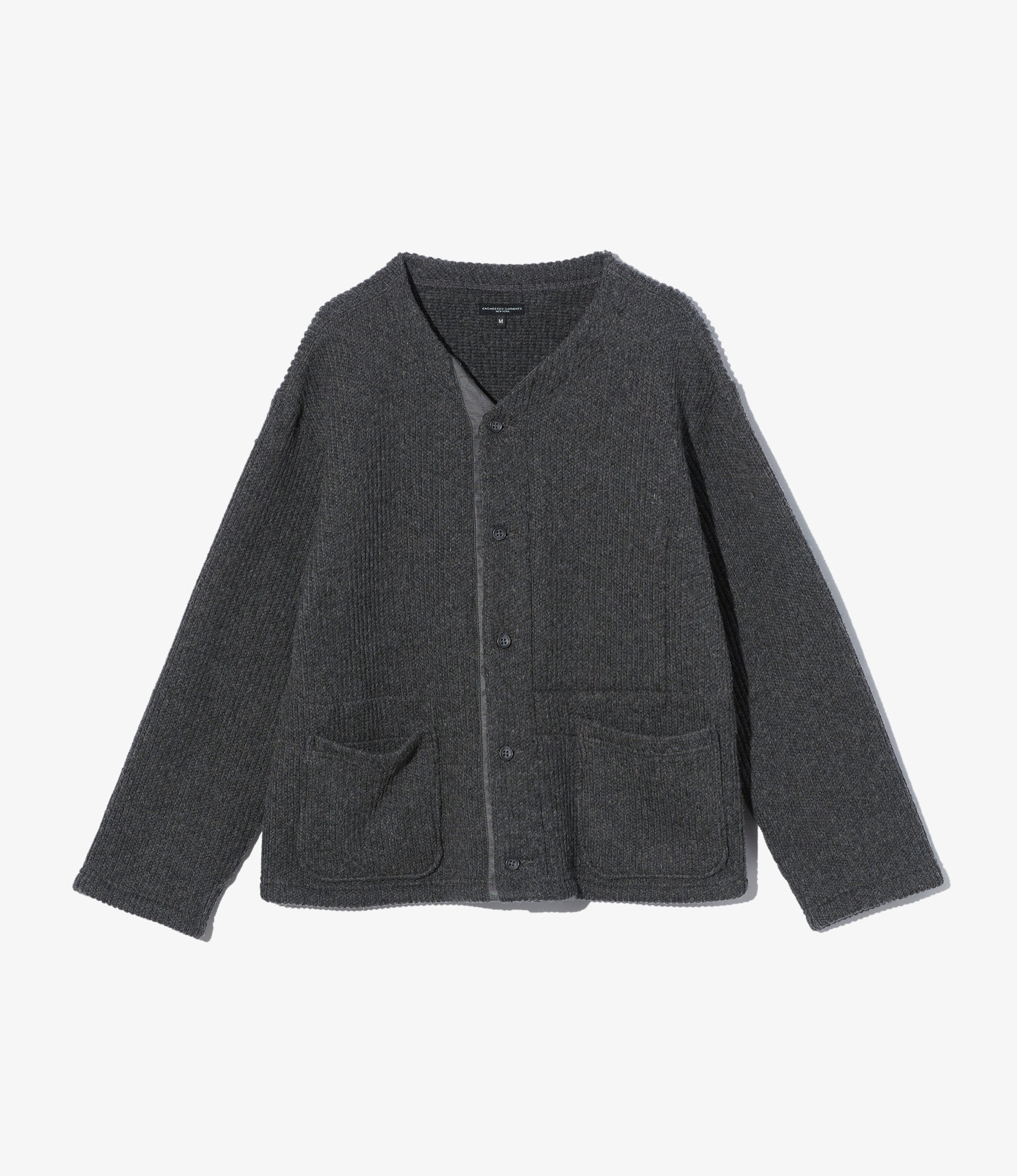 Knit Cardigan – Charcoal Wool Blend
