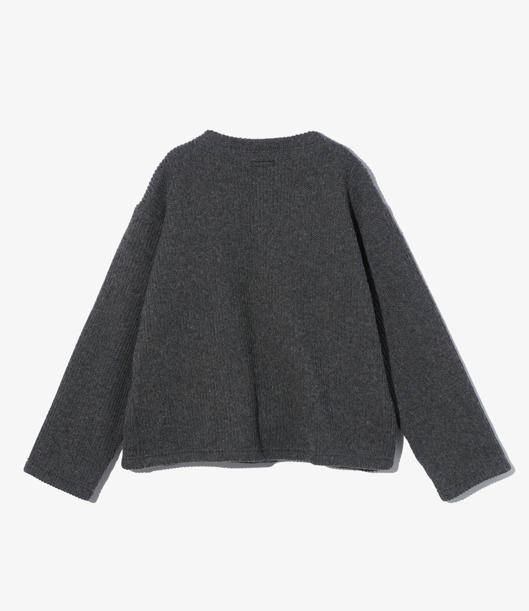 Knit Cardigan – Charcoal Wool Blend