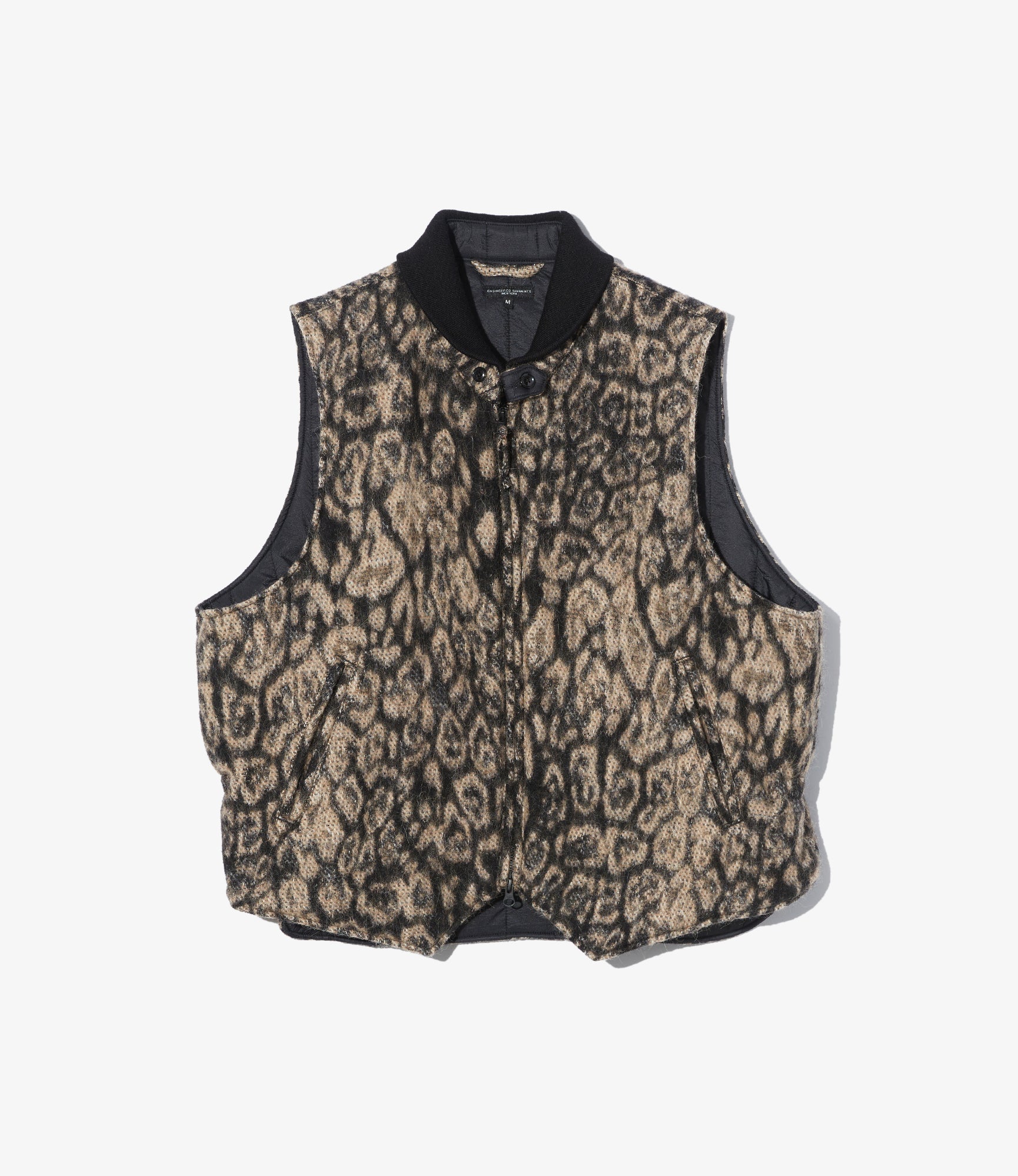 LL Vest – Brown Leopard Jacquard Wool