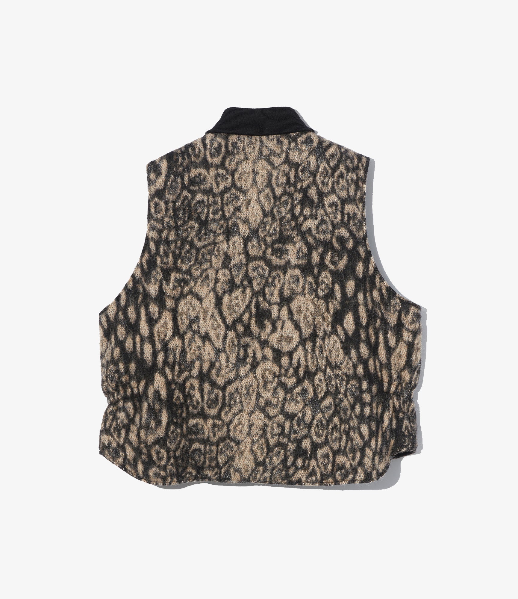 LL Vest – Brown Leopard Jacquard Wool