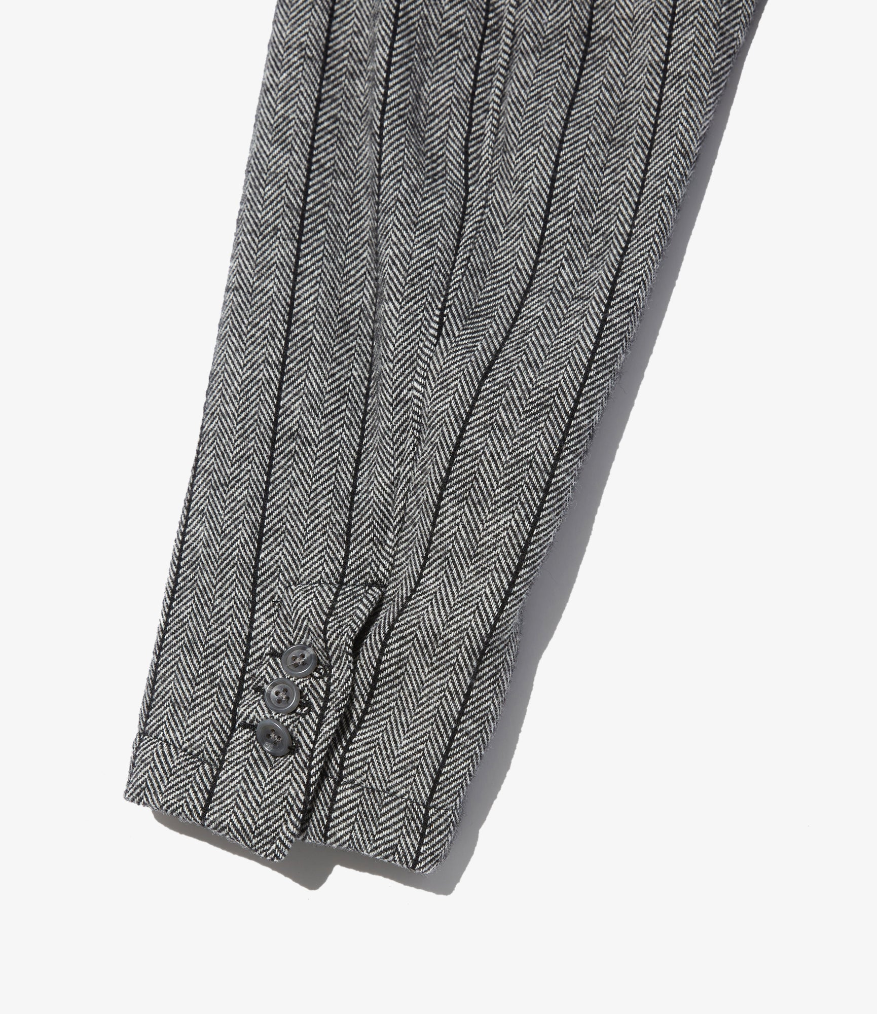 Loiter Jacket – Dark Grey Striped Herringbone Wool