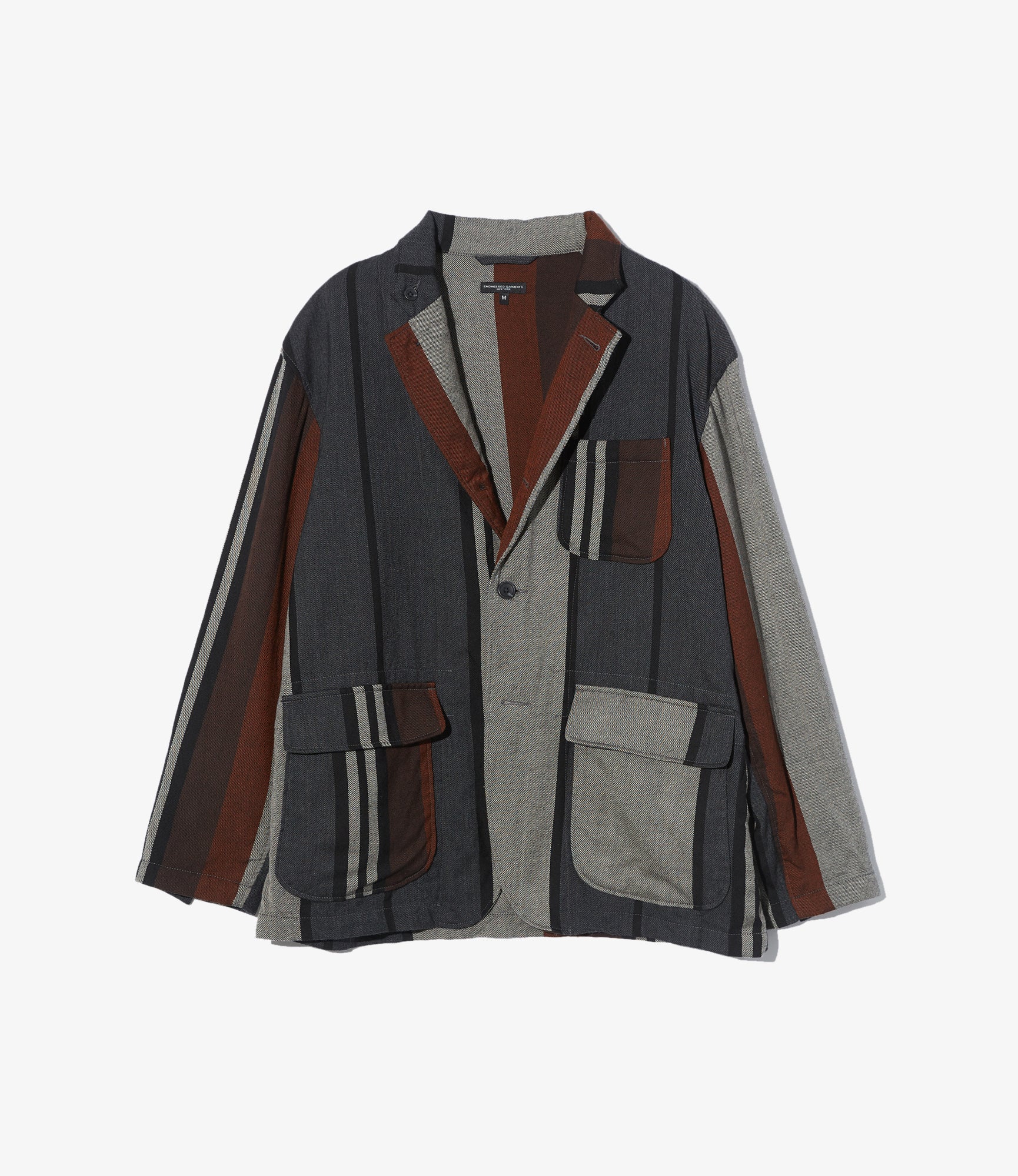 Loiter Jacket – Multicolour Wide Striped Worsted Wool